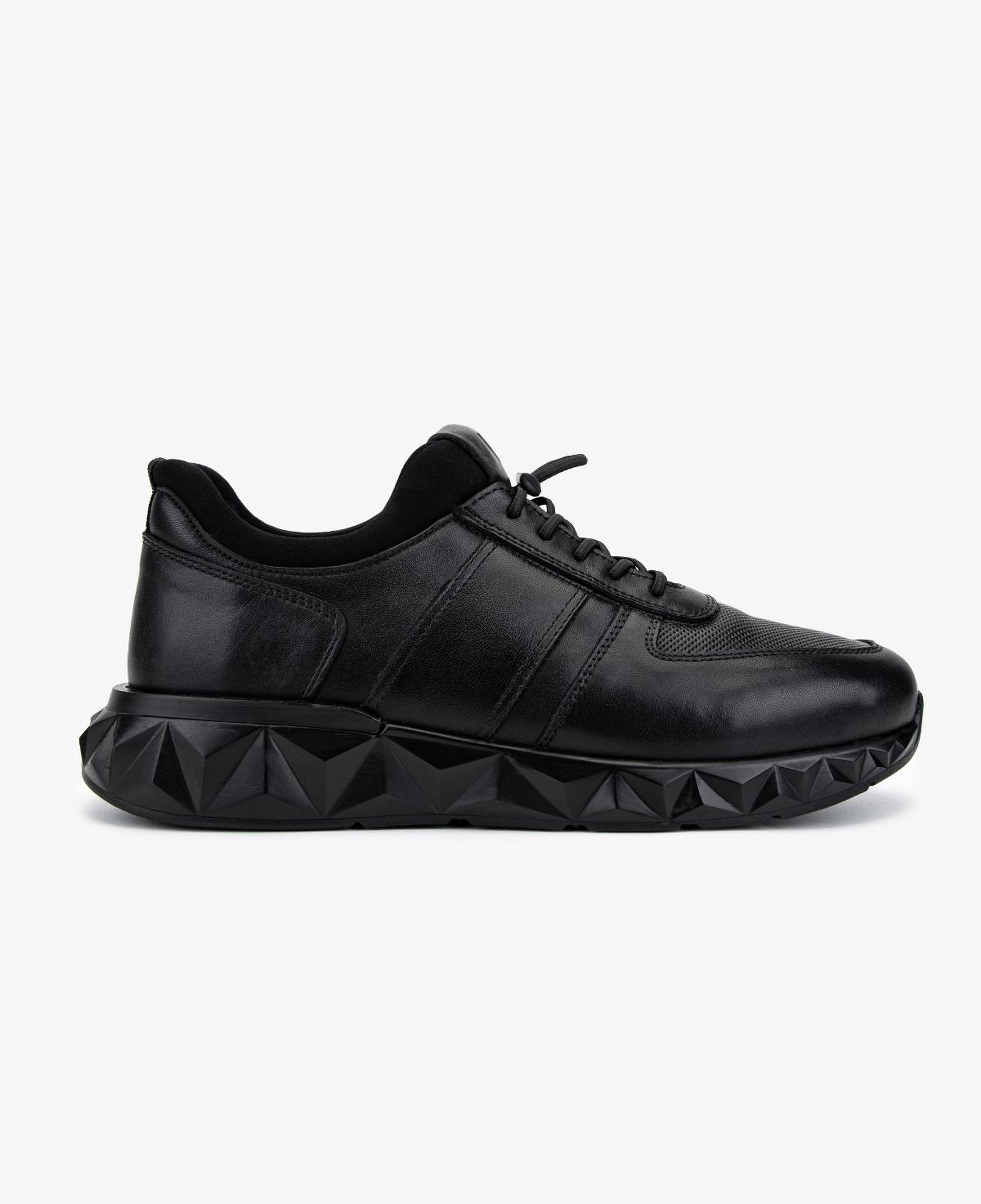 Valmenti Erkek Hakiki Deri Siyah Sneakers & Spor Ayakkabı