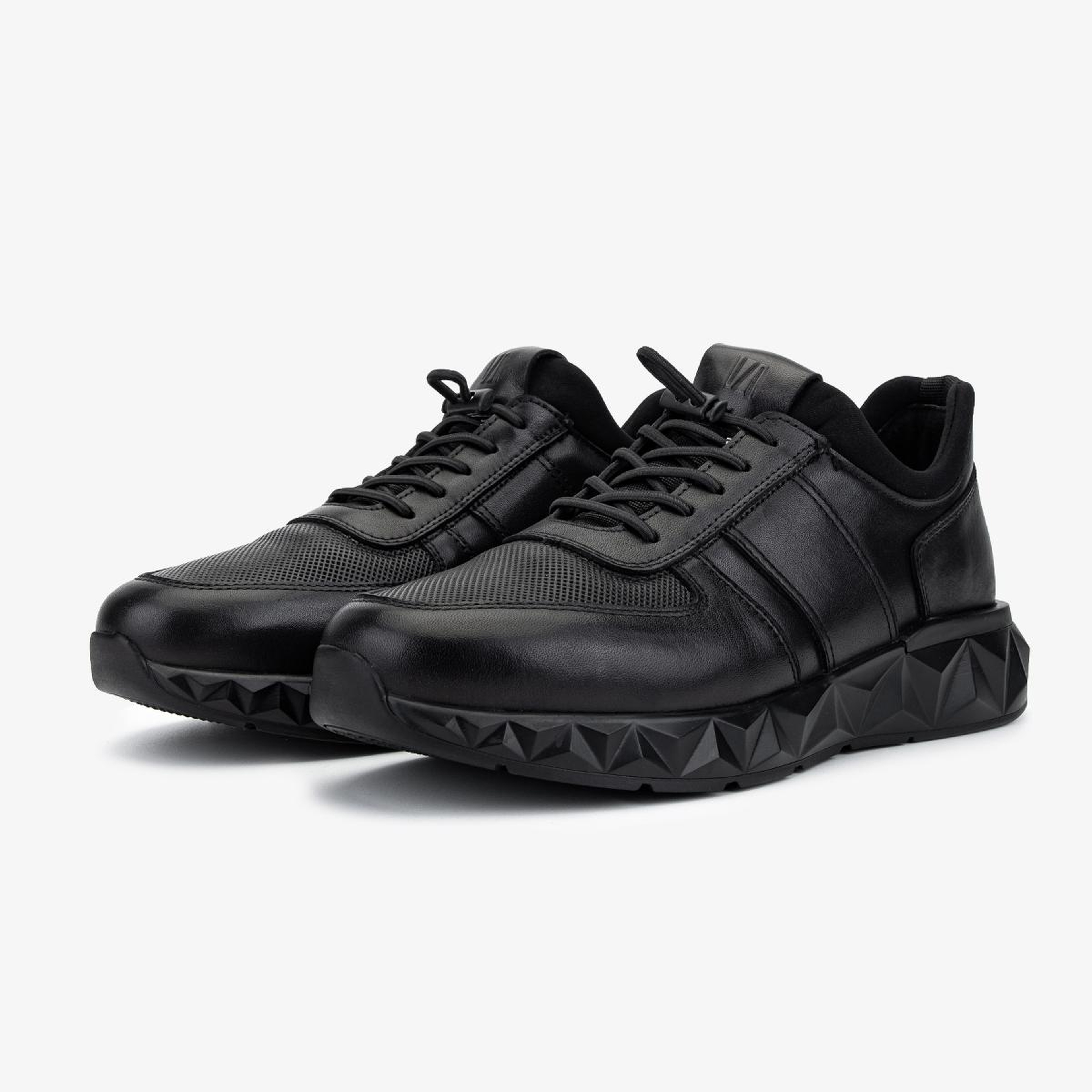 Valmenti Erkek Hakiki Deri Siyah Sneakers & Spor Ayakkabı