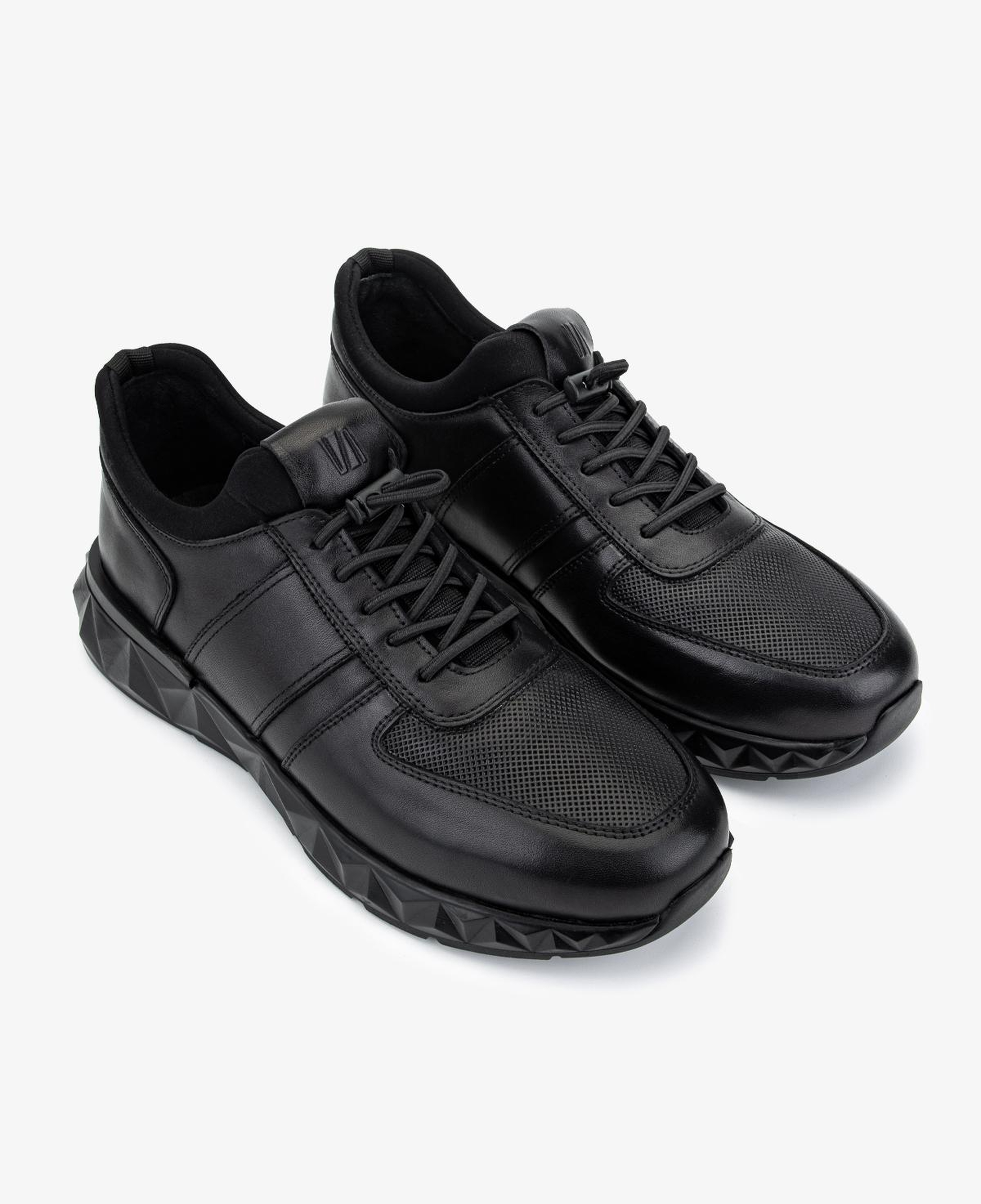 Valmenti Erkek Hakiki Deri Siyah Sneakers & Spor Ayakkabı