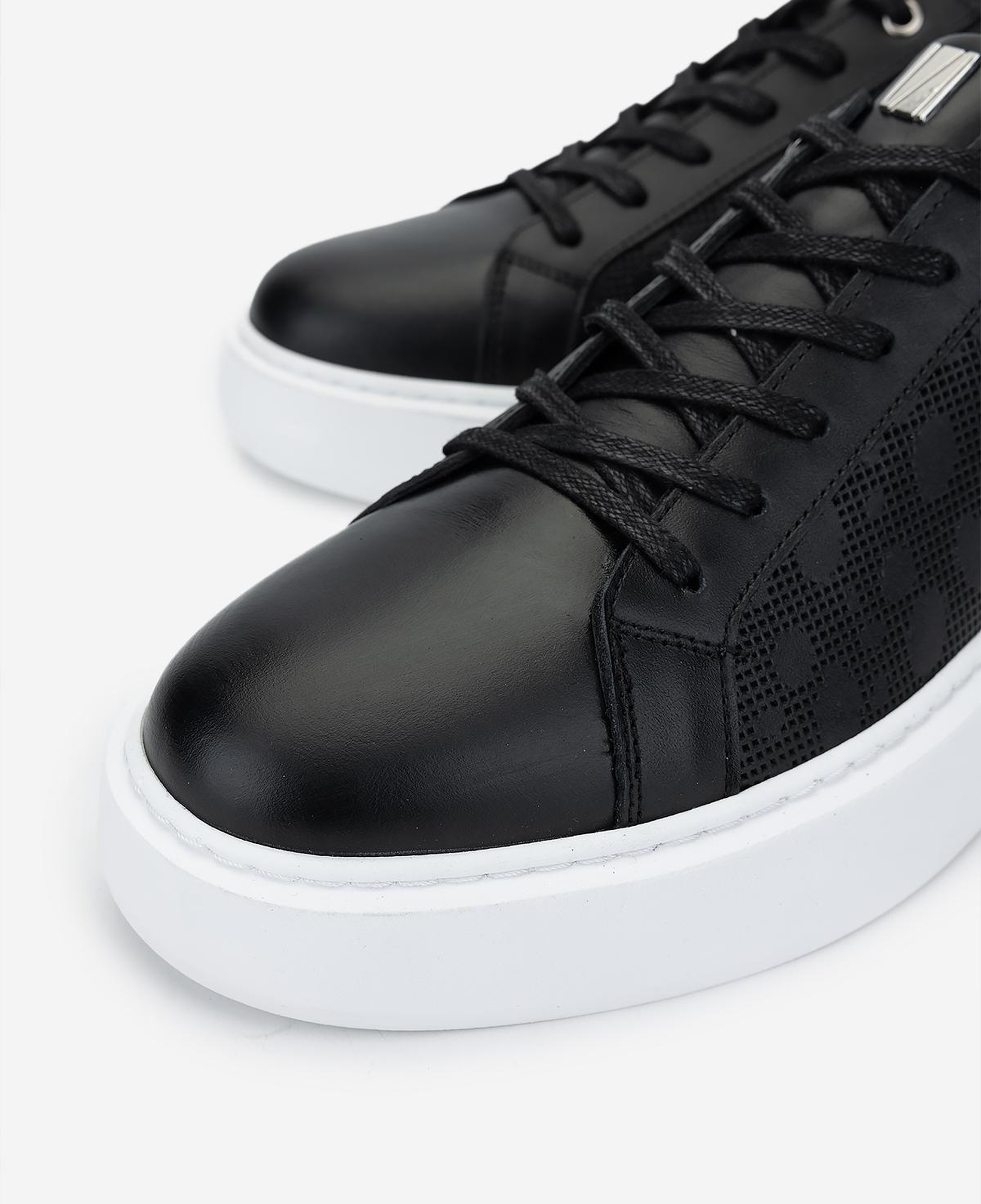 Valmenti Erkek Hakiki Deri Siyah Sneakers & Spor Ayakkabı