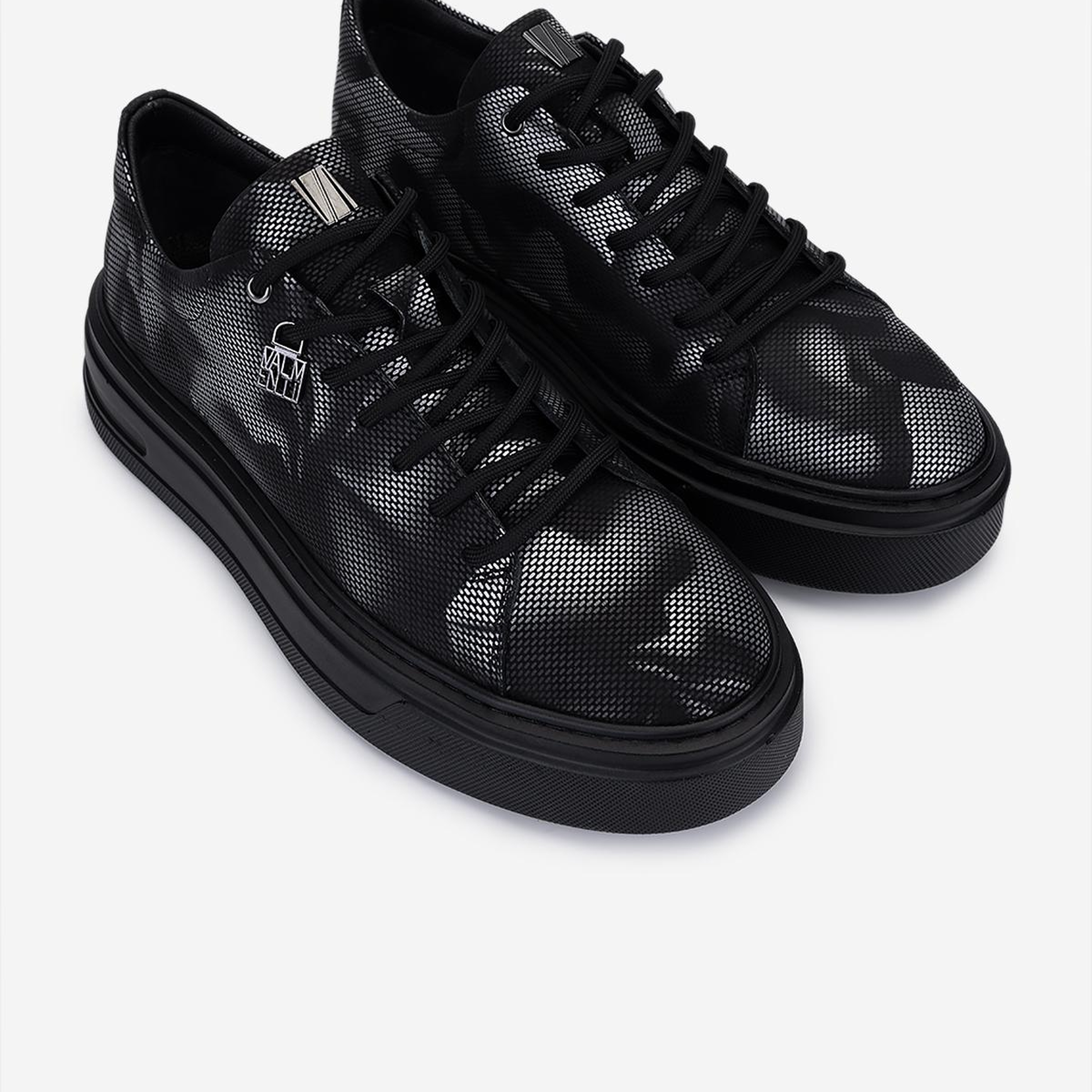 Valmenti Erkek Hakiki Deri Siyah Sneakers & Spor Ayakkabı