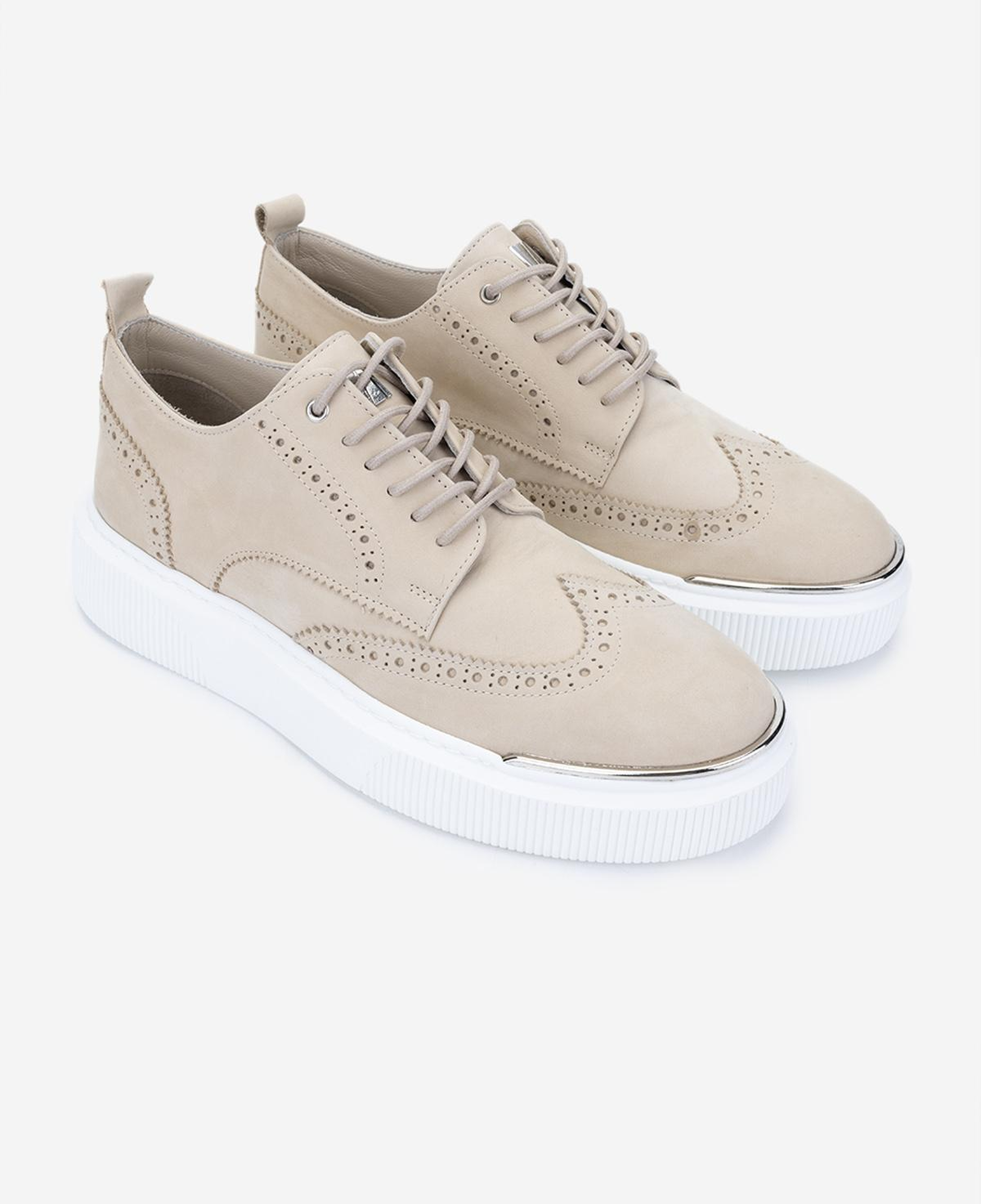 Valmenti Erkek Hakiki Deri Bej Sneakers & Spor Ayakkabı