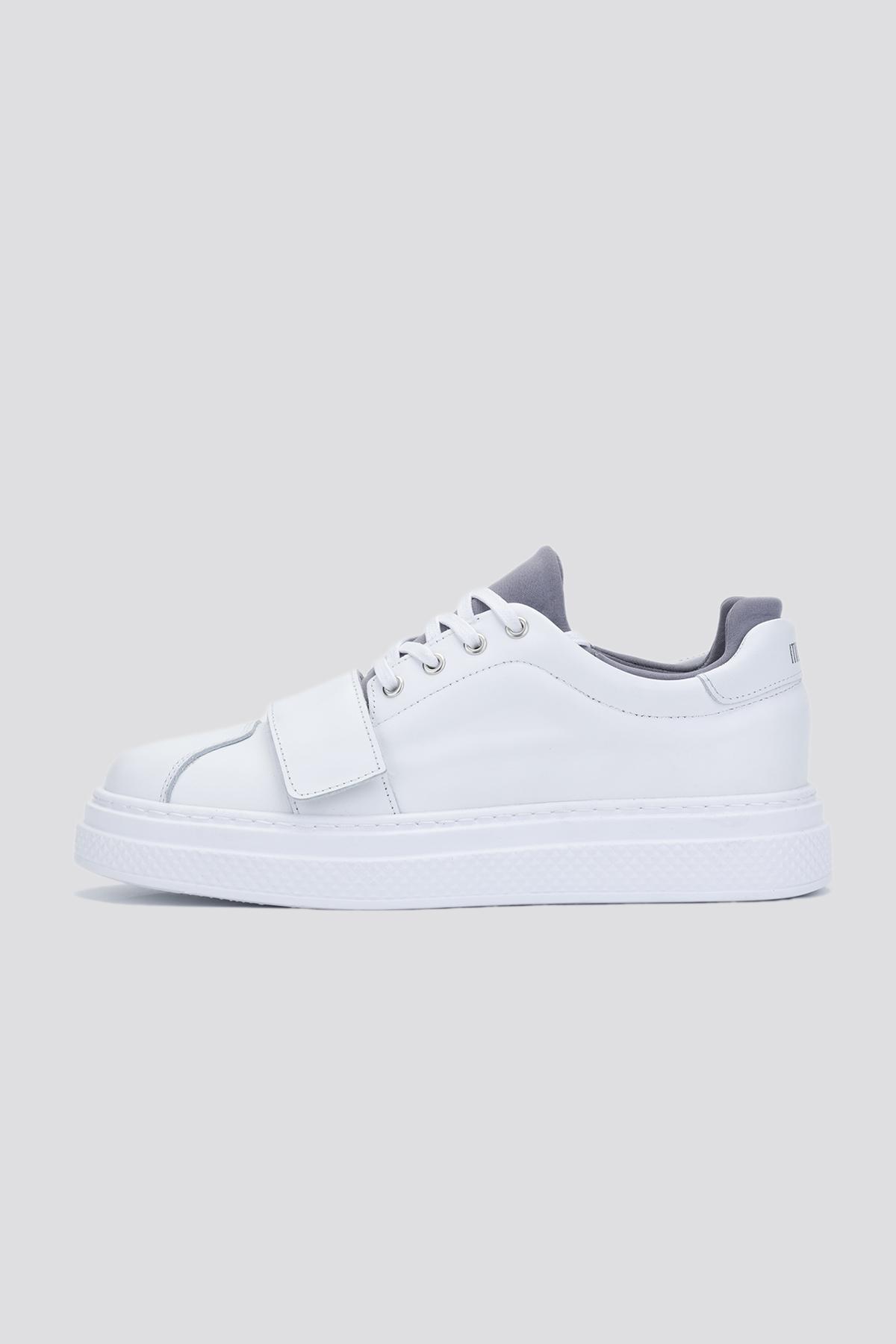 Valmenti Erkek Hakiki Deri Beyaz Sneakers & Spor Ayakkabı