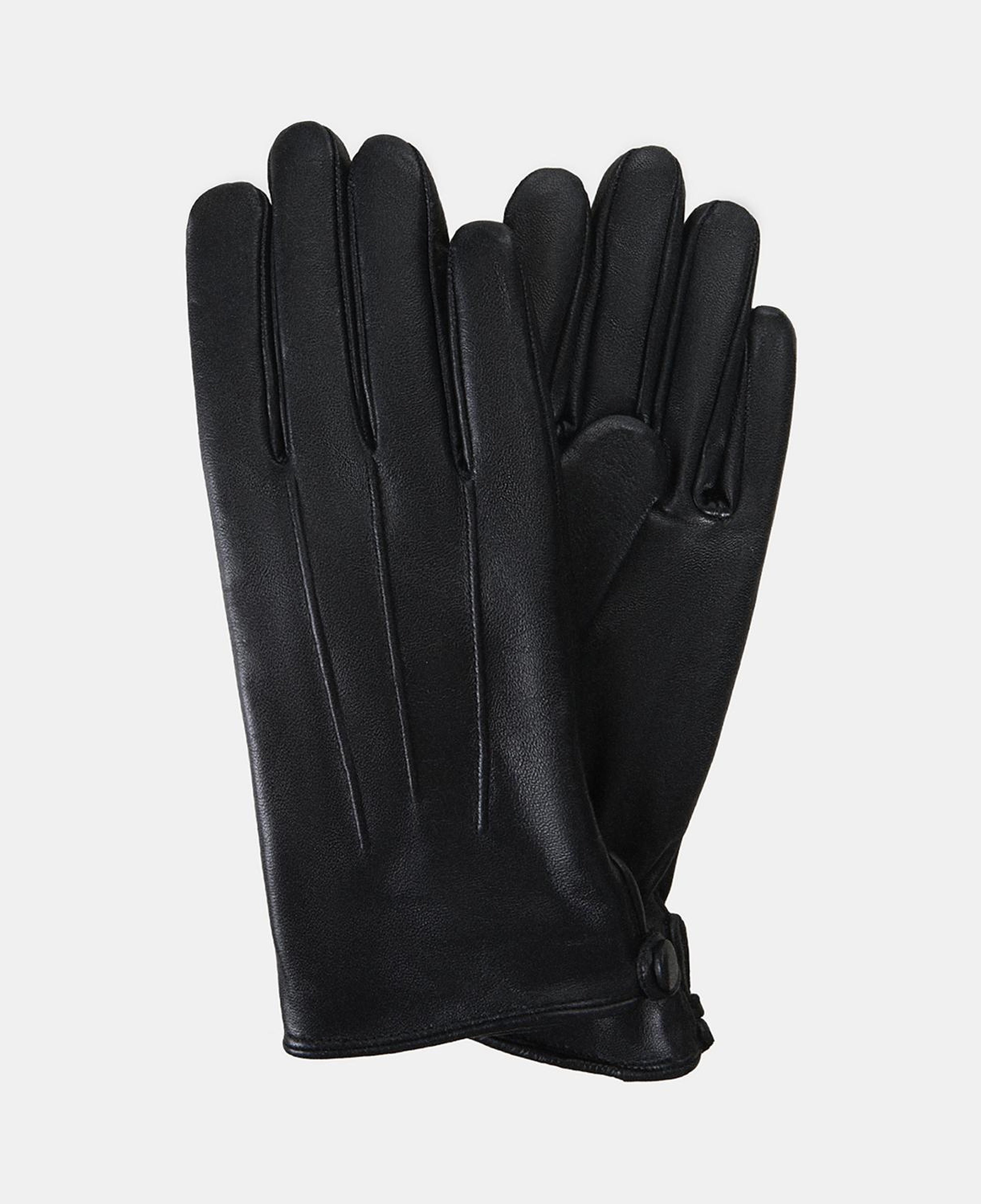 Siyah Kadın Deri Eldiven