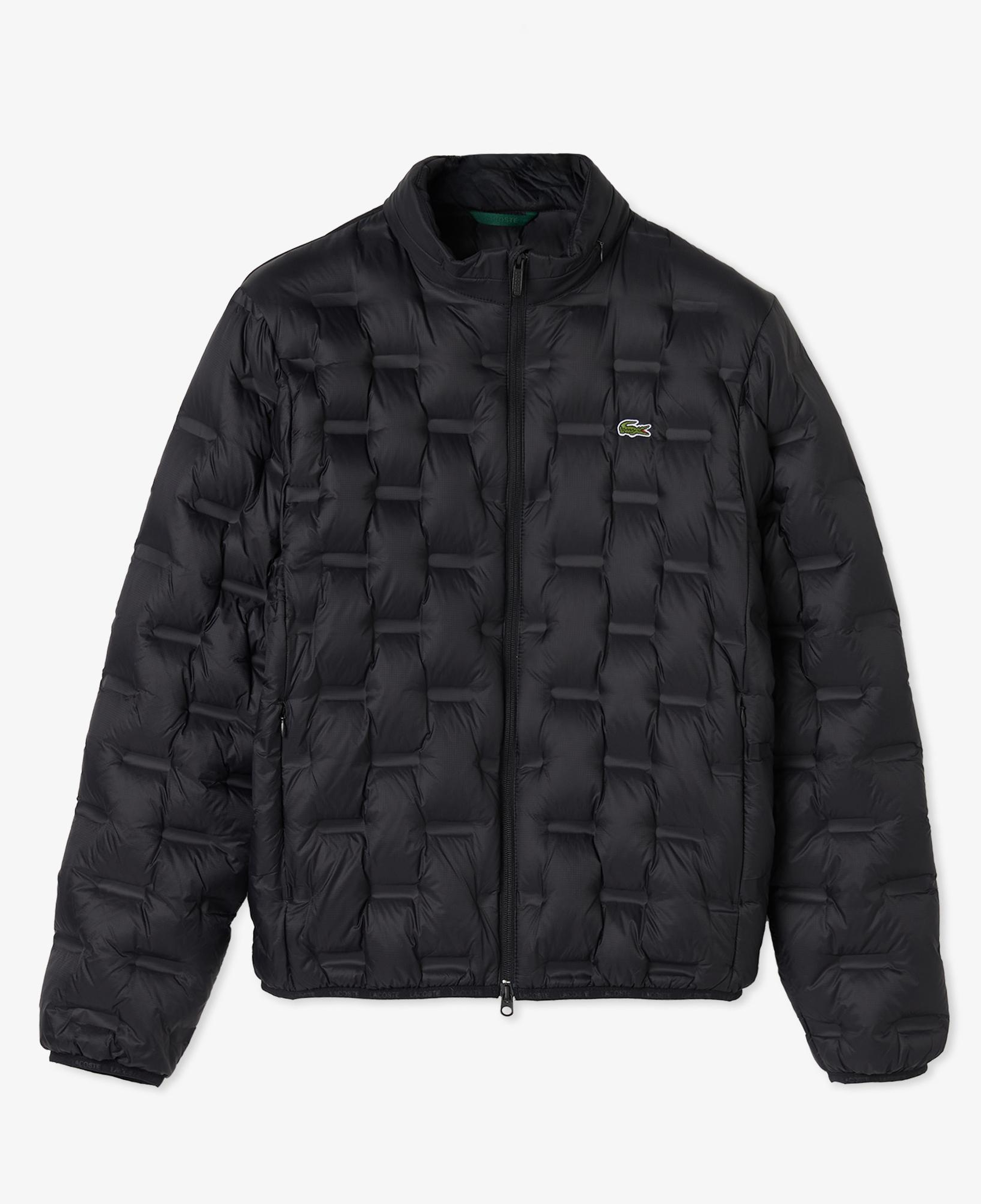 Lacoste Erkek Dik Yaka Kapitone Siyah Mont