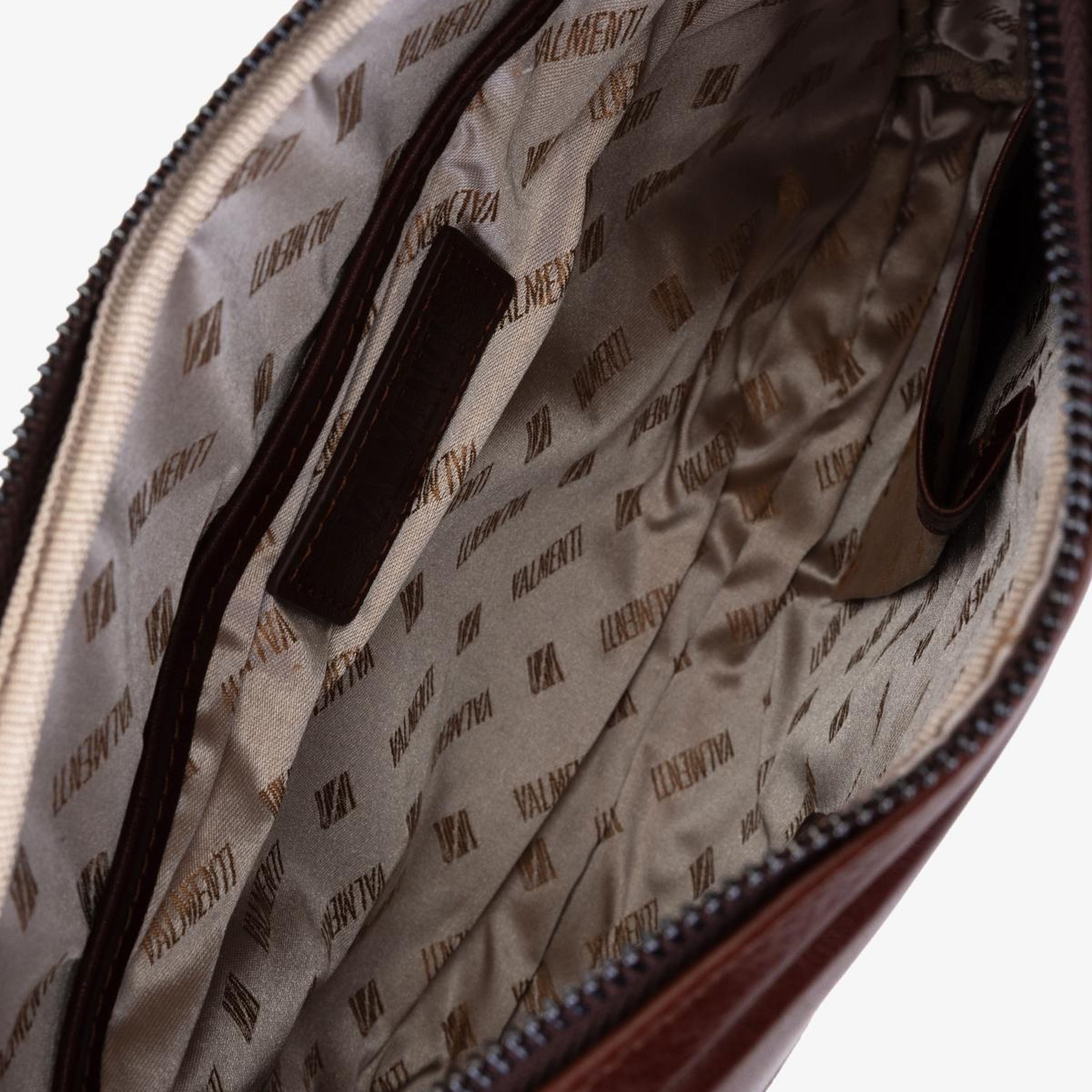 Valmenti Erkek Hakiki Deri Kahverengi El Çantası