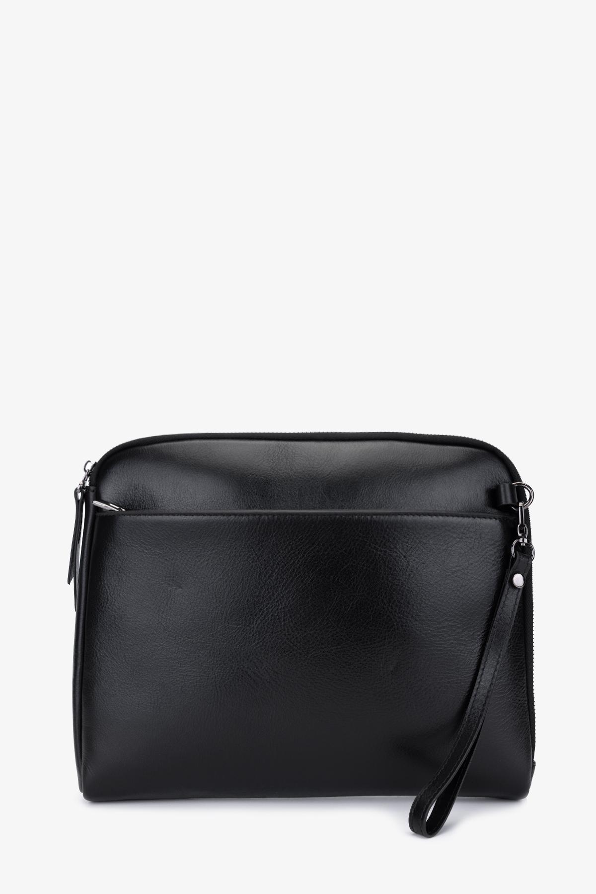 Valmenti Erkek Hakiki Deri Siyah El Çantası