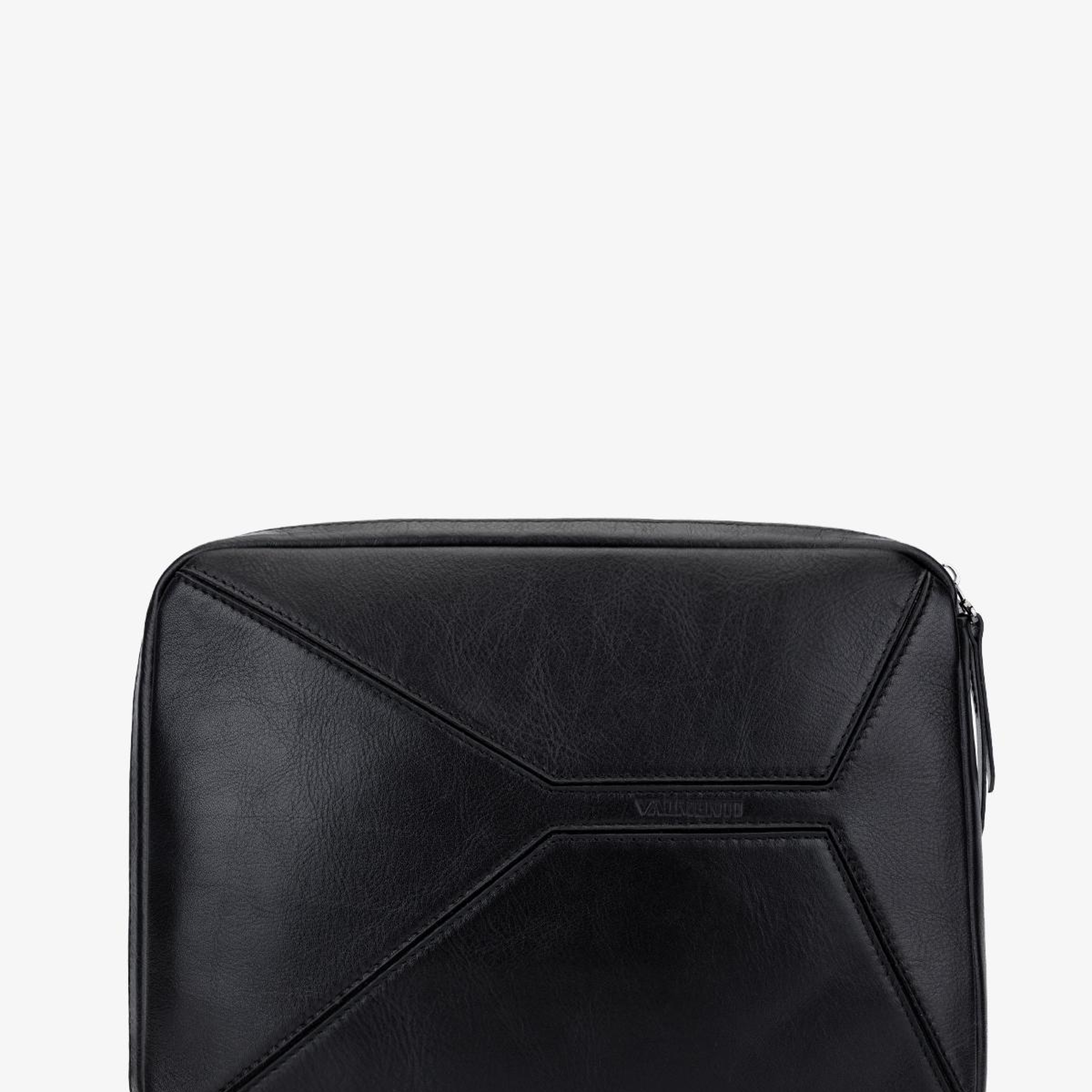 Valmenti Erkek Hakiki Deri Siyah El Çantası