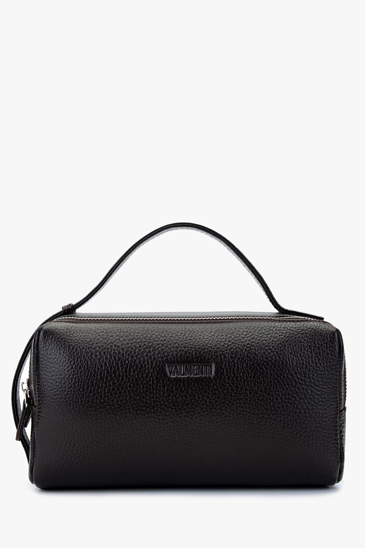 Valmenti Erkek Hakiki Deri Kahverengi El Çantası