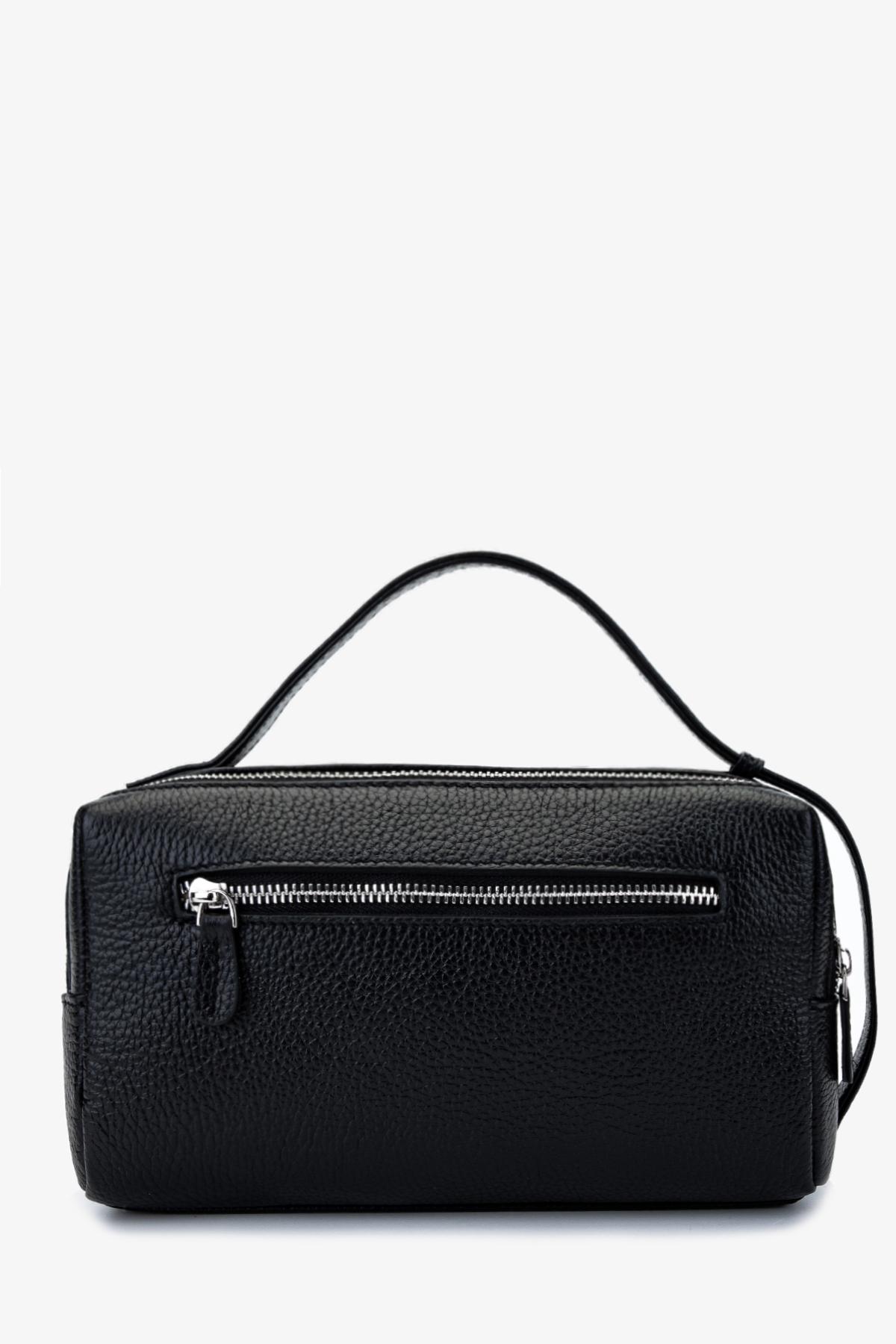 Valmenti Erkek Hakiki Deri Siyah Floter El Çantası