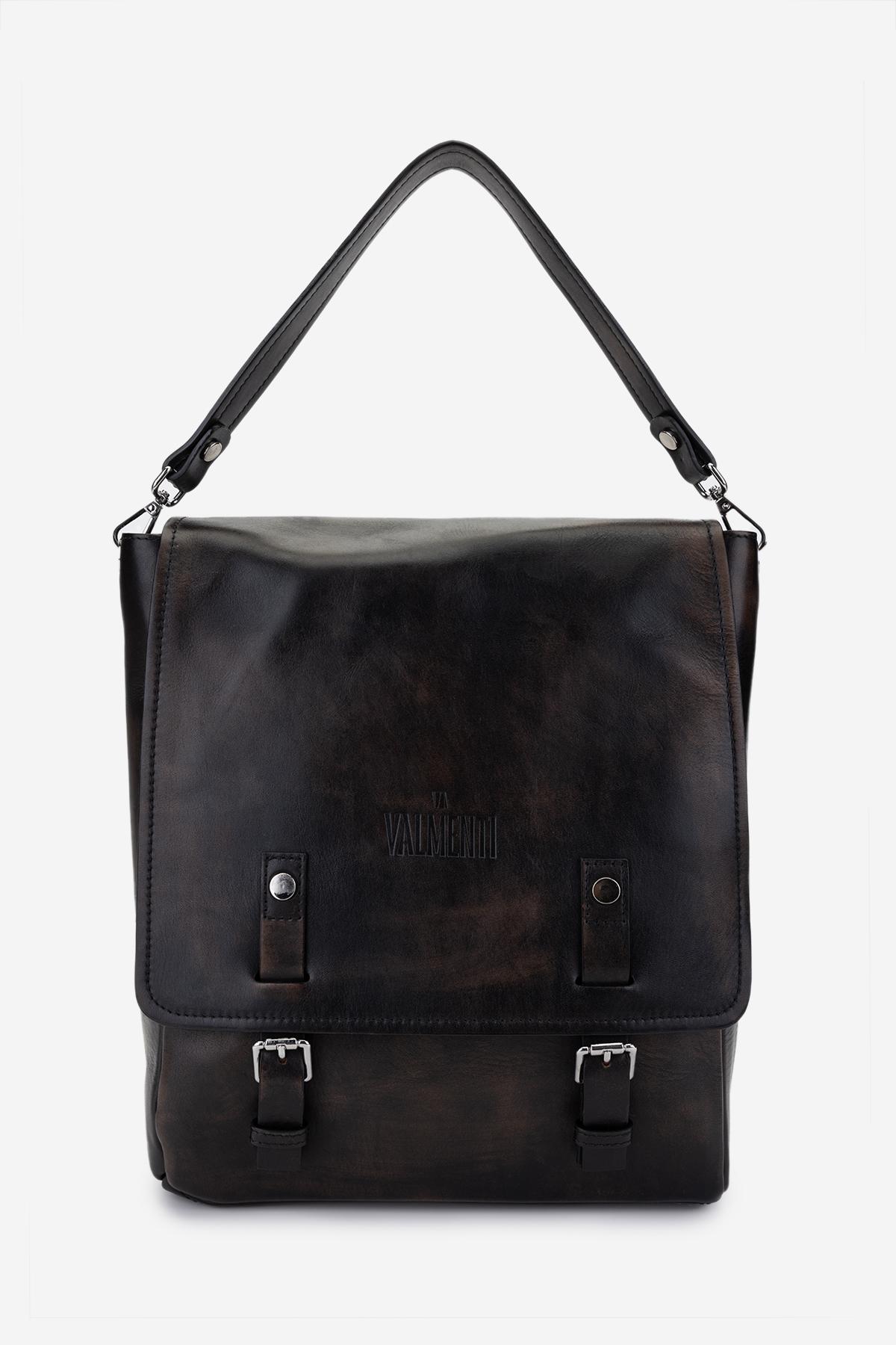 Valmenti Erkek Hakiki Deri Kızıl Eskitme Sırt Çantası