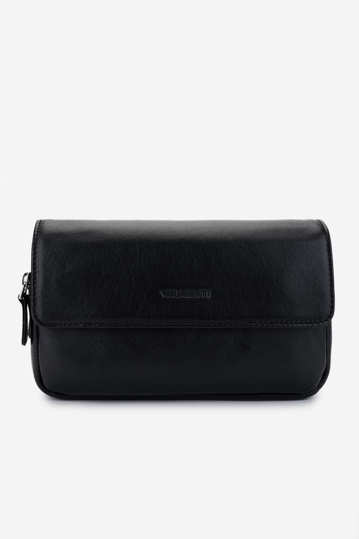 Valmenti Erkek Hakiki Deri Siyah El Çantası