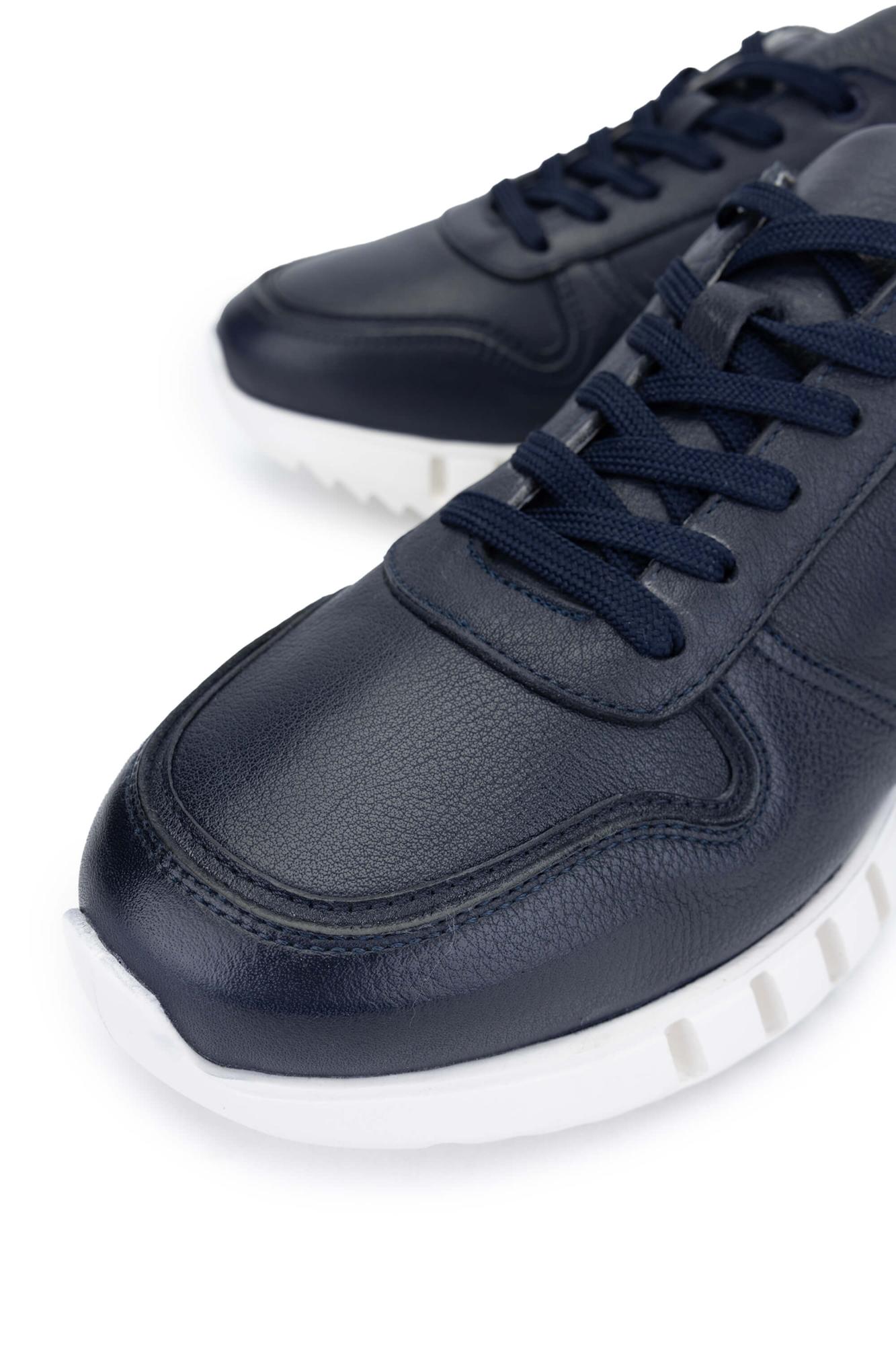 Tamer Tanca Erkek Hakiki Deri Lacivert Sneakers & Spor Ayakkabı