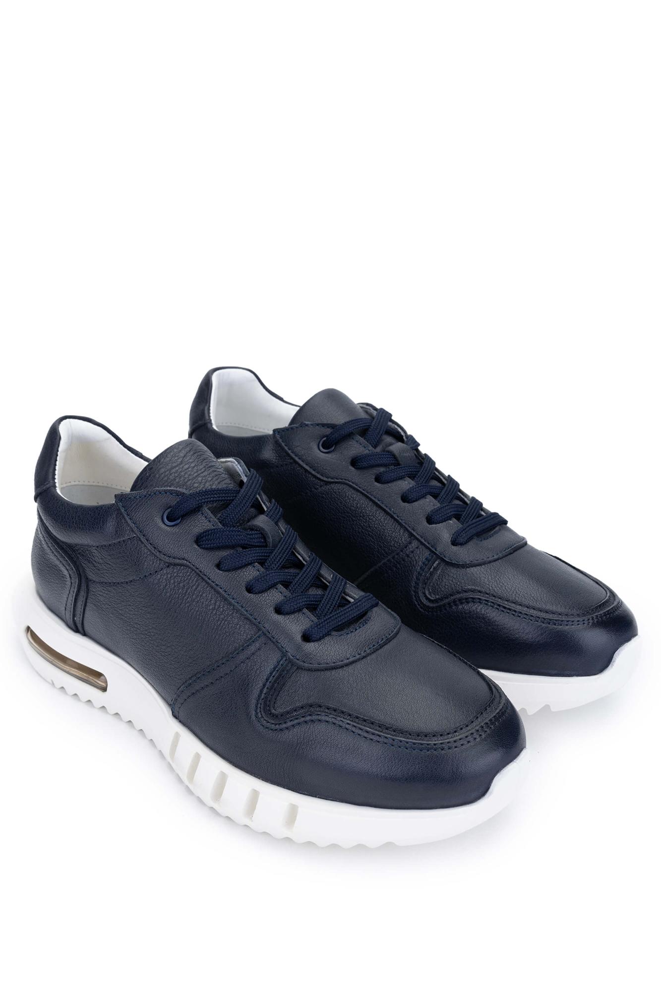 Tamer Tanca Erkek Hakiki Deri Lacivert Sneakers & Spor Ayakkabı