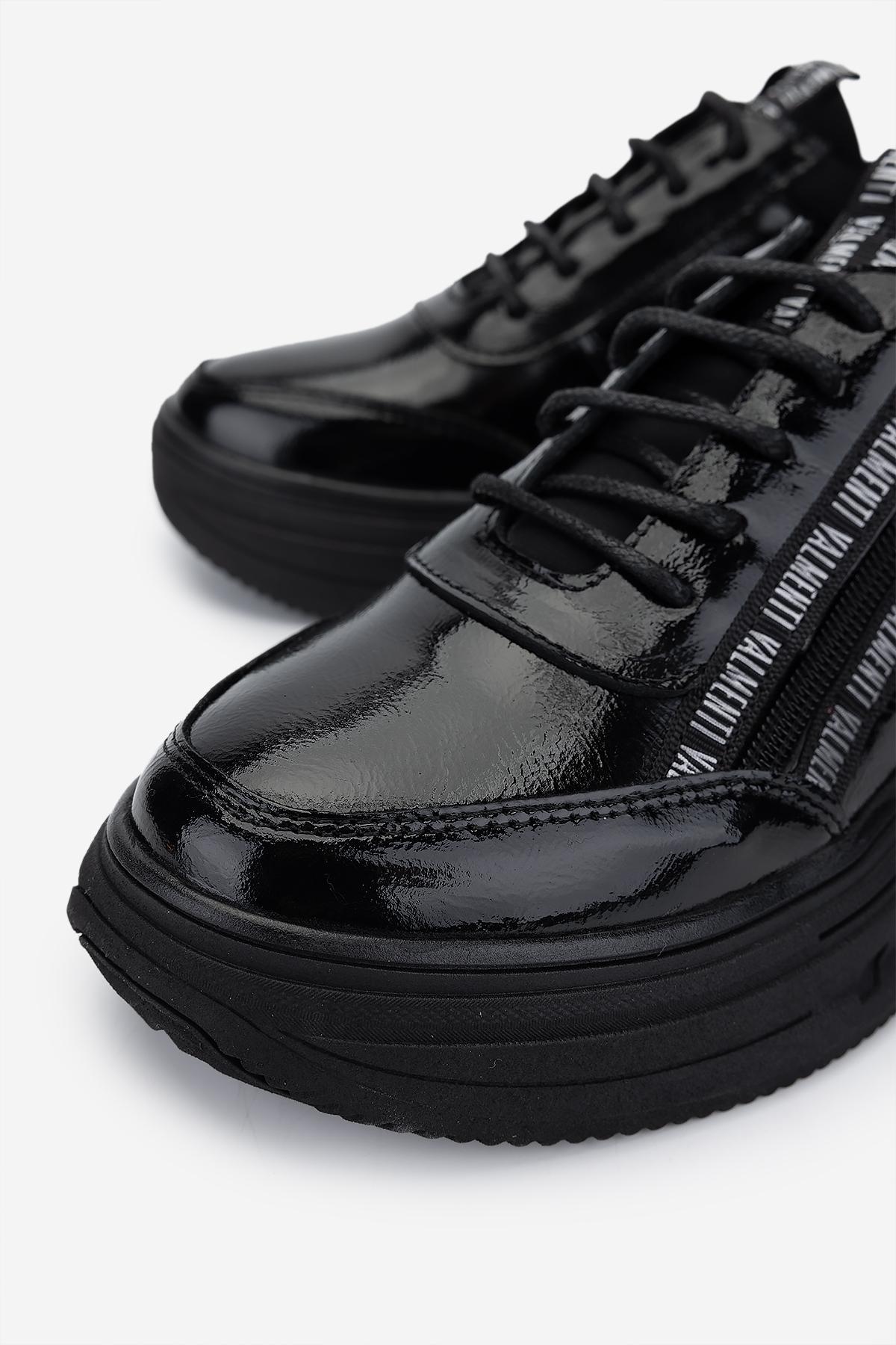 Valmenti Kadın Hakiki Deri Siyah Sneakers & Spor Ayakkabı