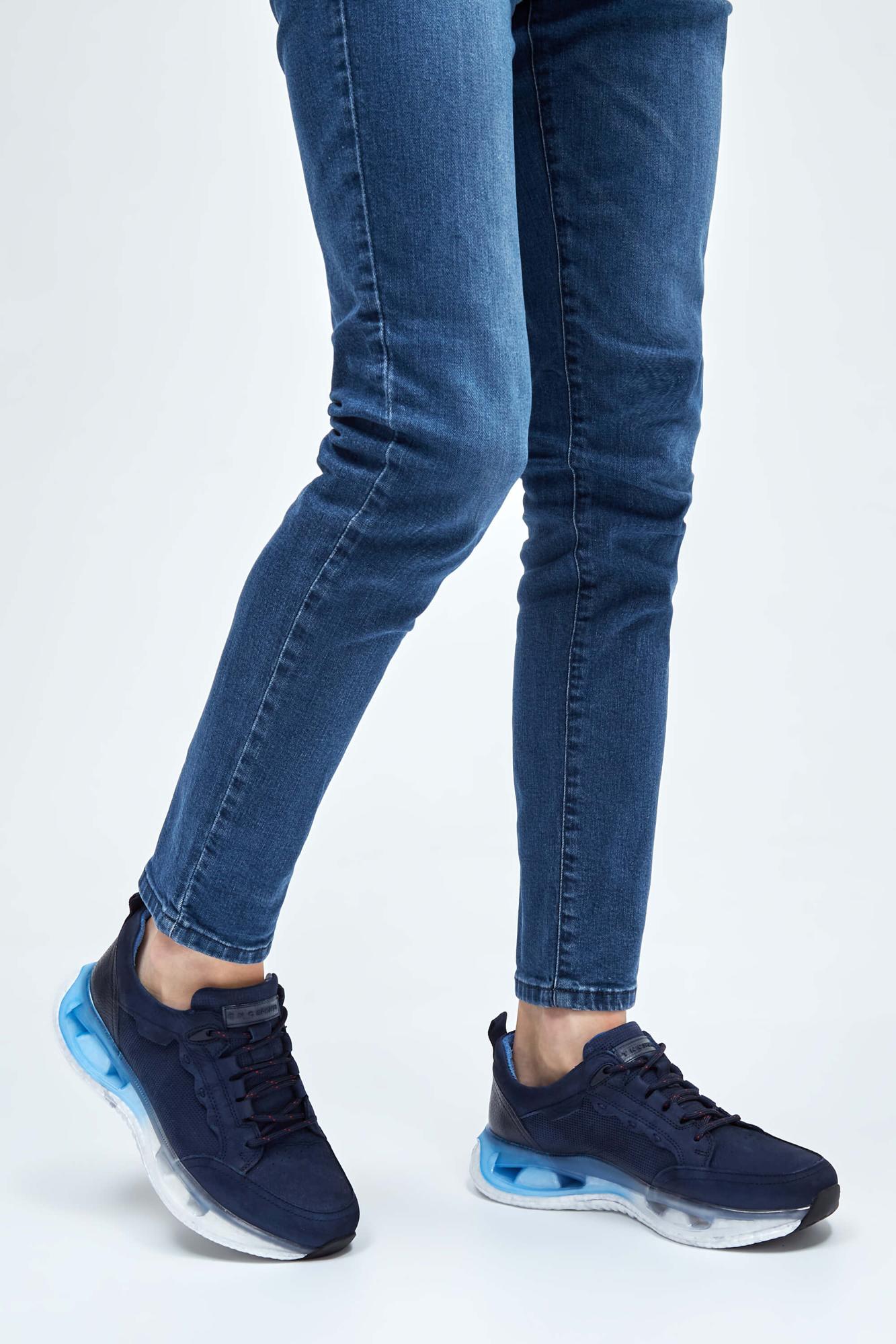 Tamer Tanca Erkek Hakiki Deri Lacivert Nubuk Sneakers & Spor Ayakkabı