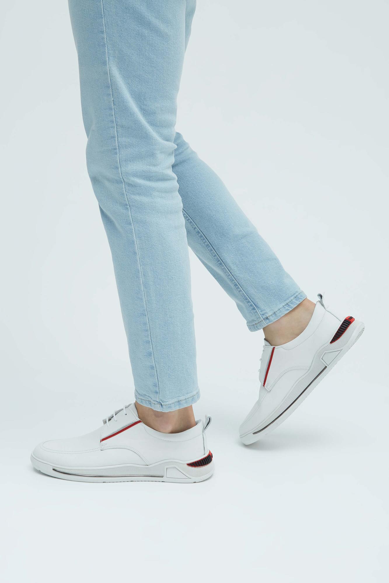 Tamer Tanca Erkek Hakiki Deri Kırık Beyaz Sneakers & Spor Ayakkabı