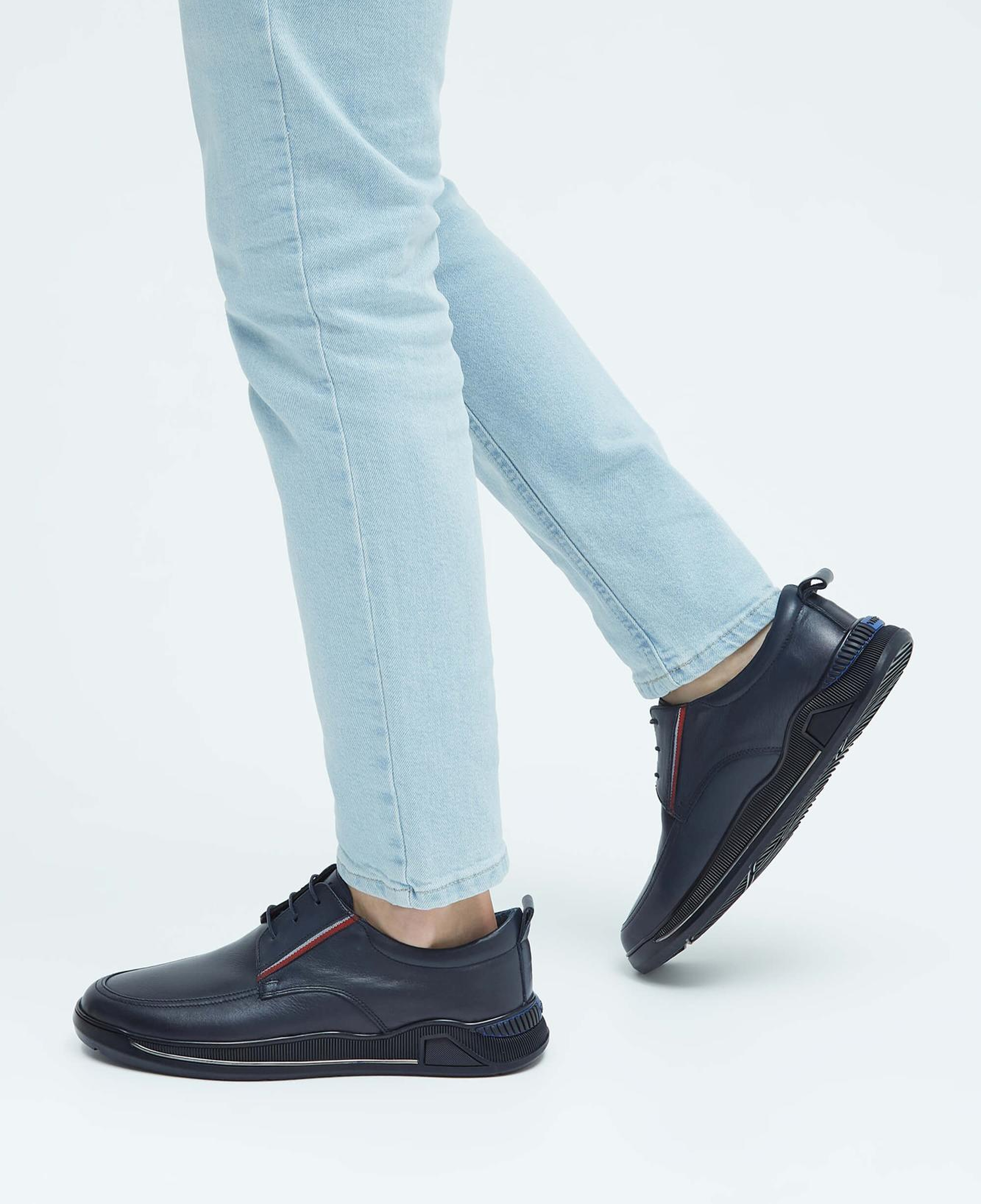 Tamer Tanca Erkek Hakiki Deri Lacivert Sneakers & Spor Ayakkabı