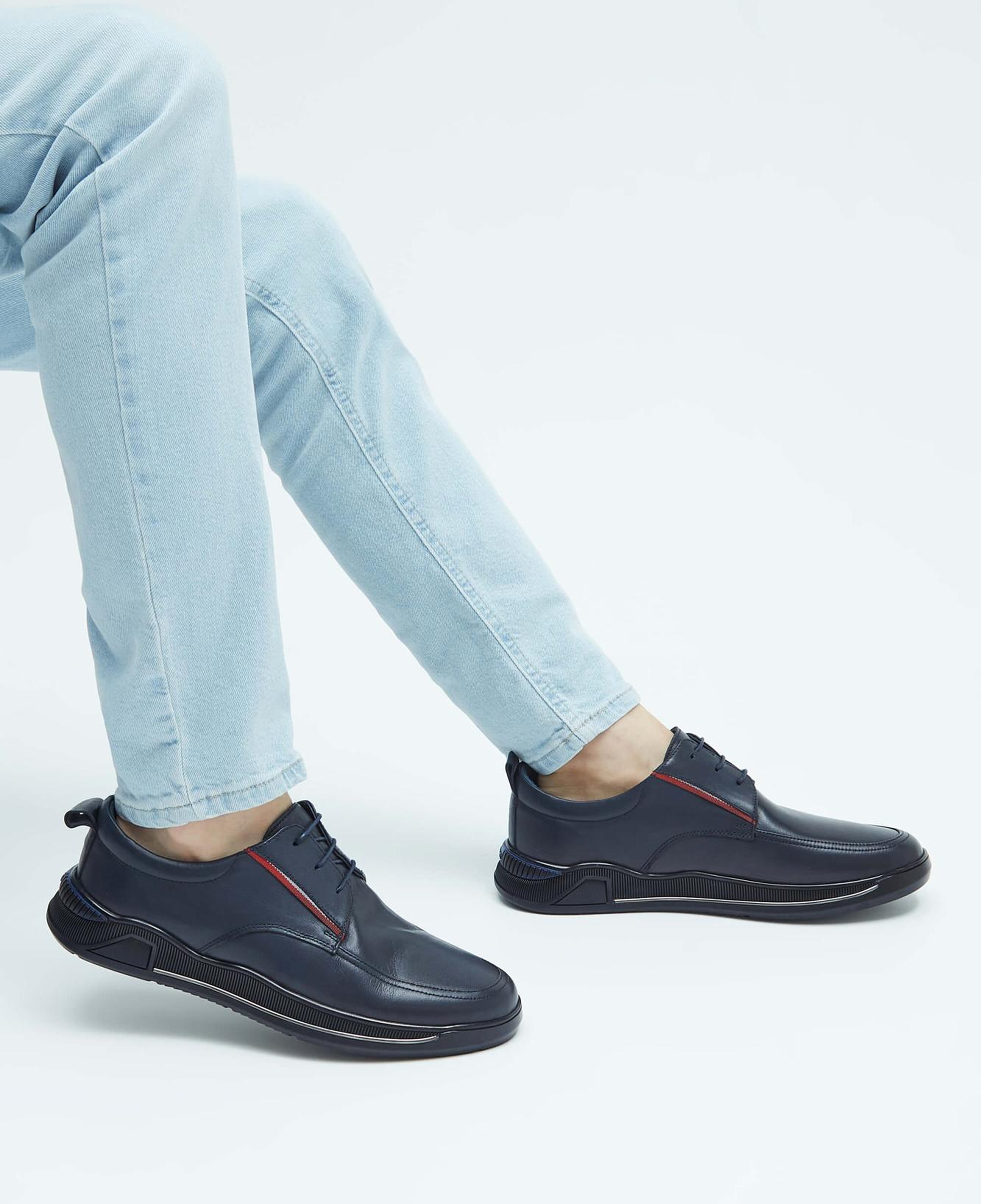 Tamer Tanca Erkek Hakiki Deri Lacivert Sneakers & Spor Ayakkabı