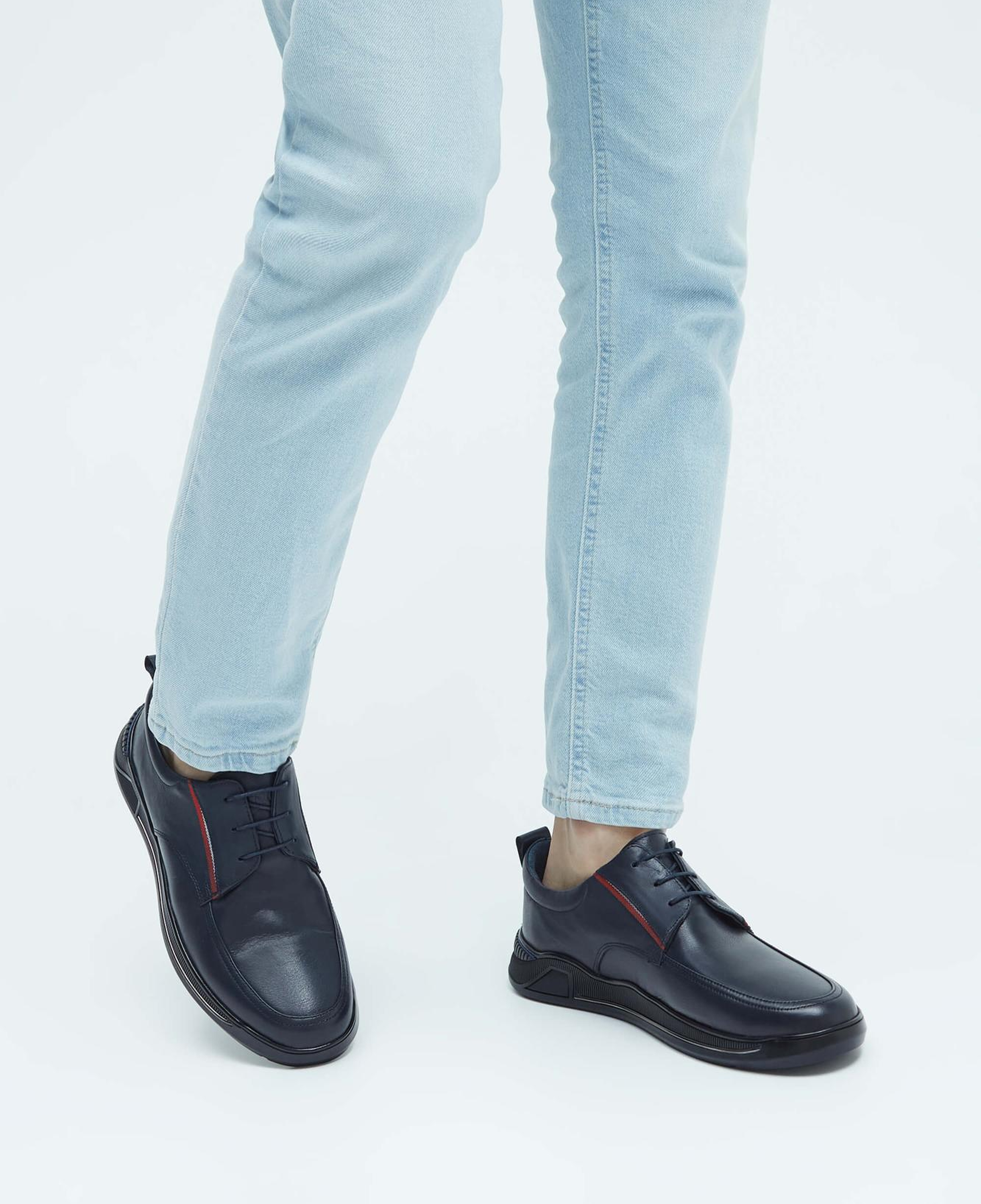 Tamer Tanca Erkek Hakiki Deri Lacivert Sneakers & Spor Ayakkabı