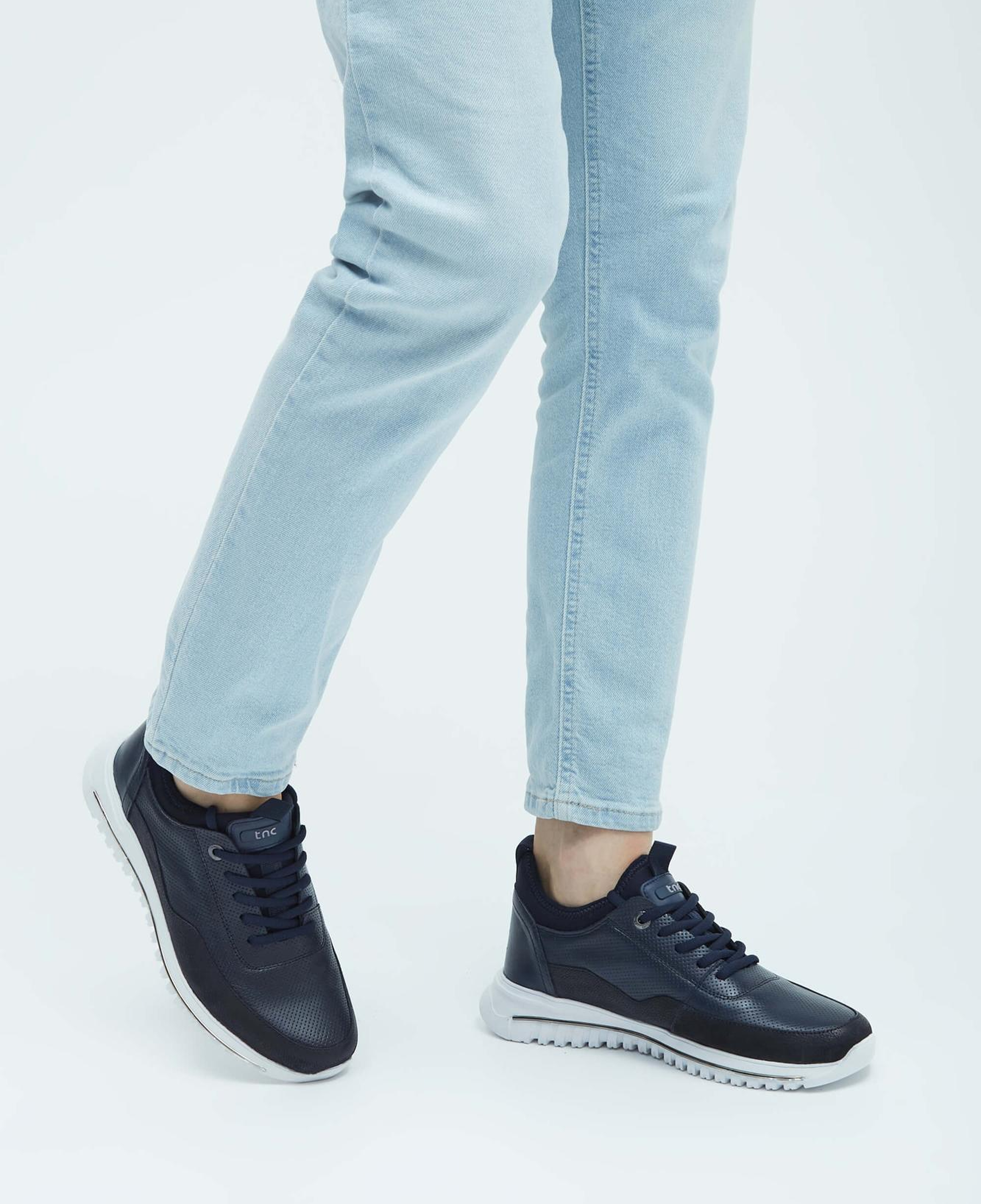 Tamer Tanca Erkek Hakiki Deri Lacivert Sneakers & Spor Ayakkabı