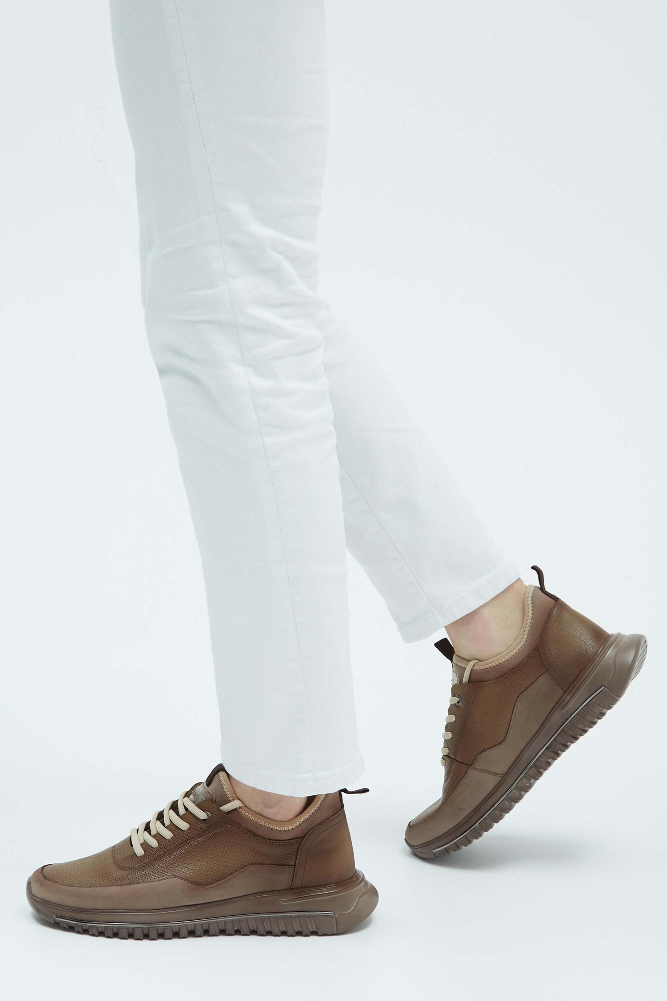 Tamer Tanca Erkek Hakiki Deri Vizon Sneakers & Spor Ayakkabı