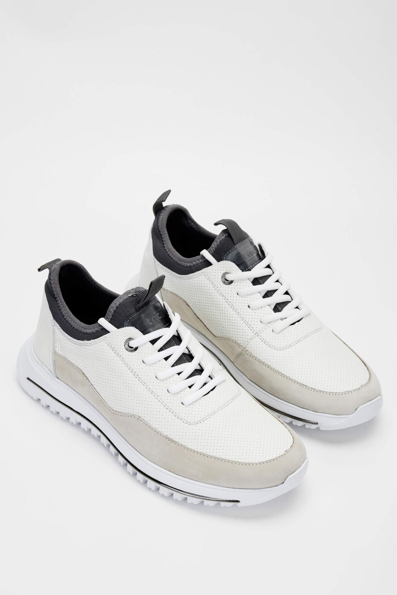 Tamer Tanca Erkek Hakiki Deri Beyaz Sneakers & Spor Ayakkabı