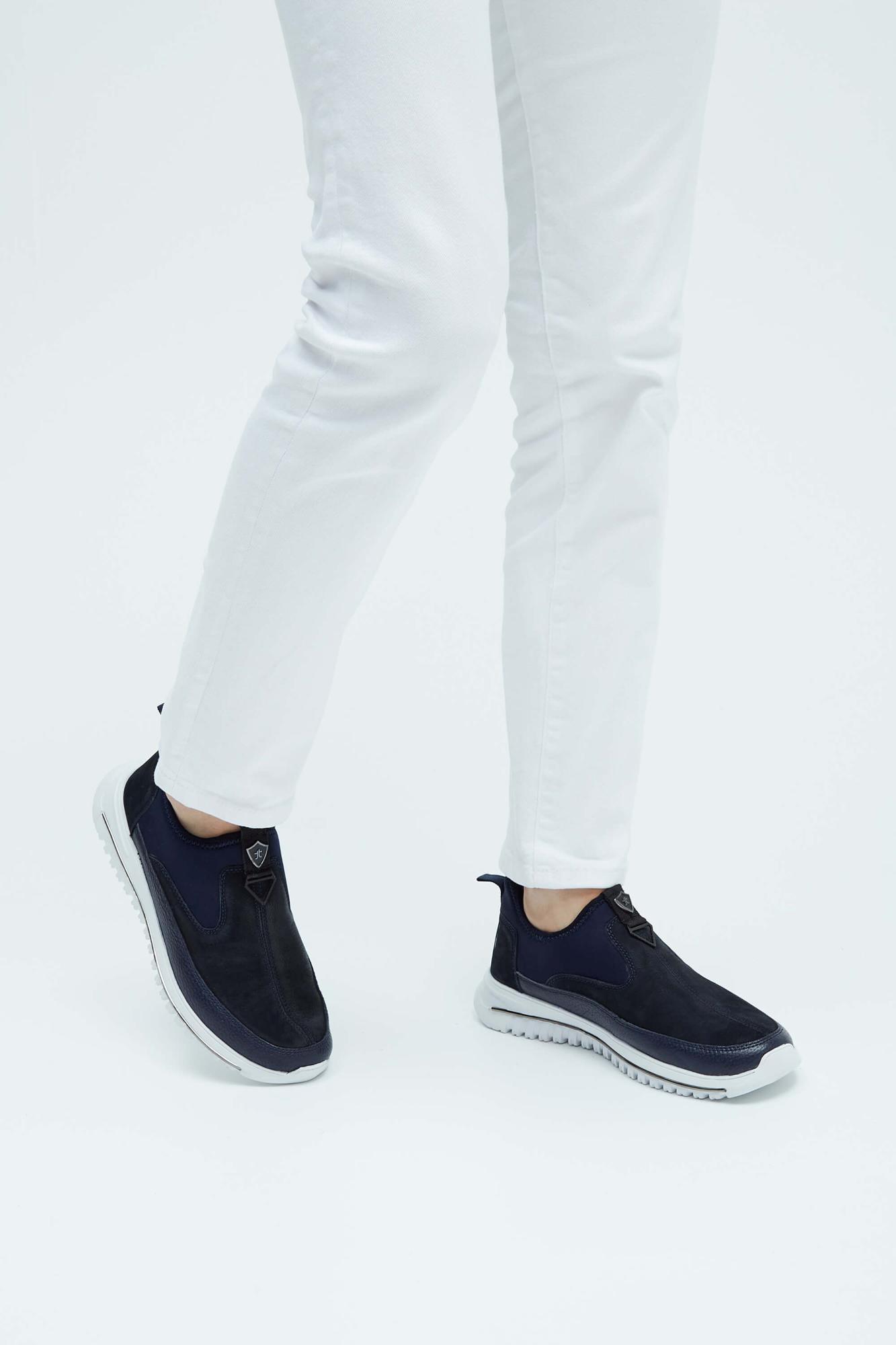 Tamer Tanca Erkek Hakiki Deri Lacivert Sneakers & Spor Ayakkabı