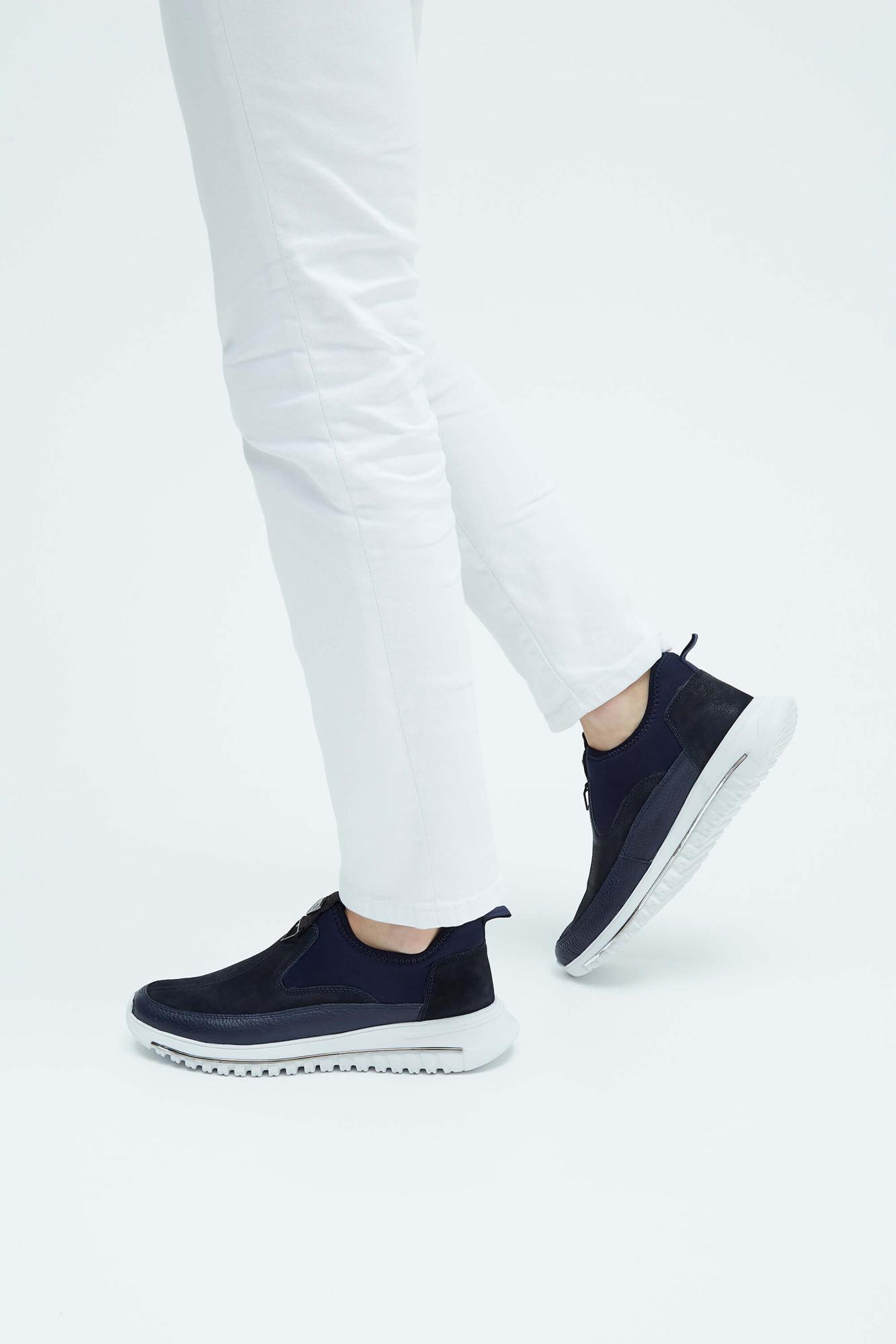 Tamer Tanca Erkek Hakiki Deri Lacivert Sneakers & Spor Ayakkabı