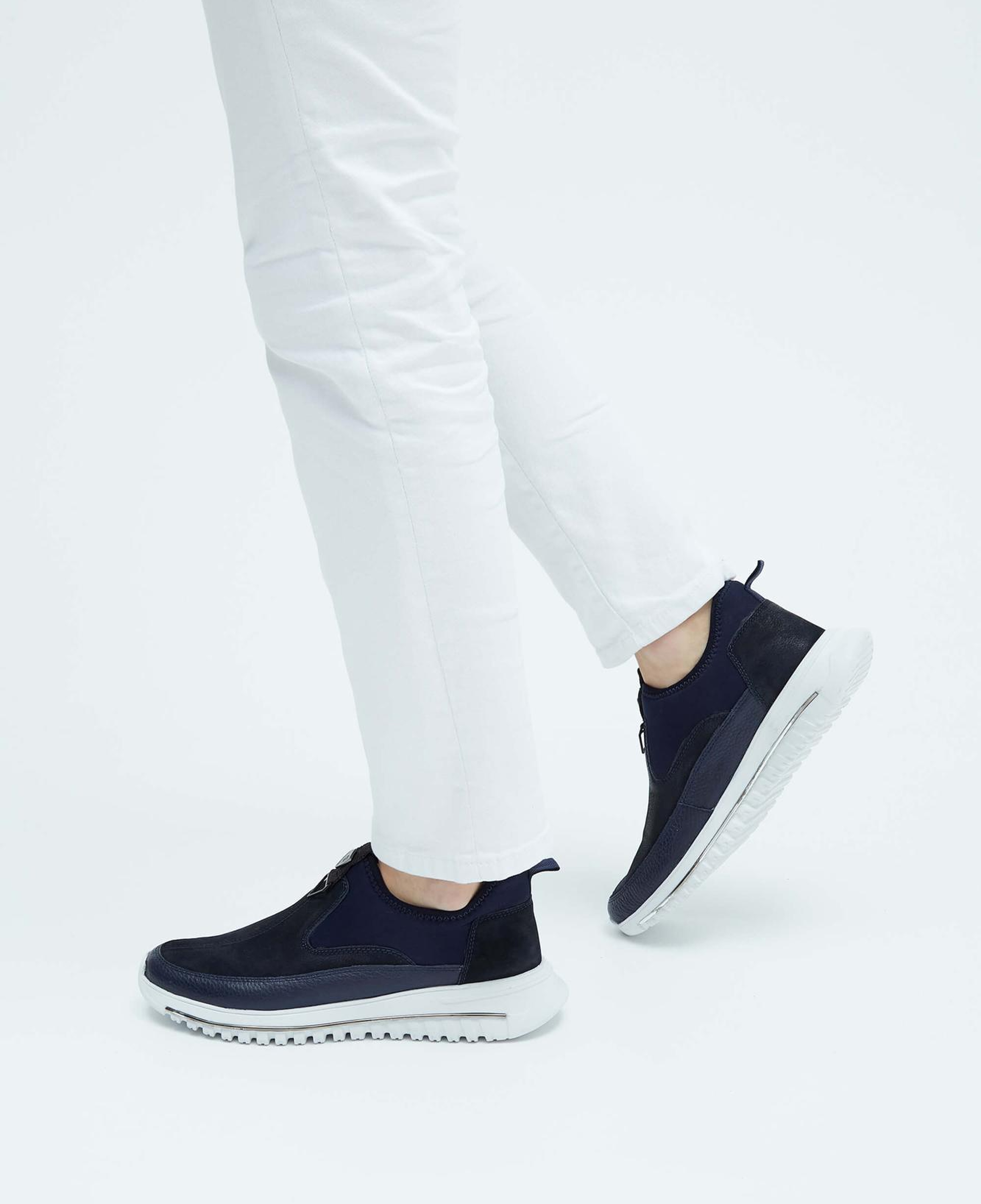 Tamer Tanca Erkek Hakiki Deri Lacivert Sneakers & Spor Ayakkabı