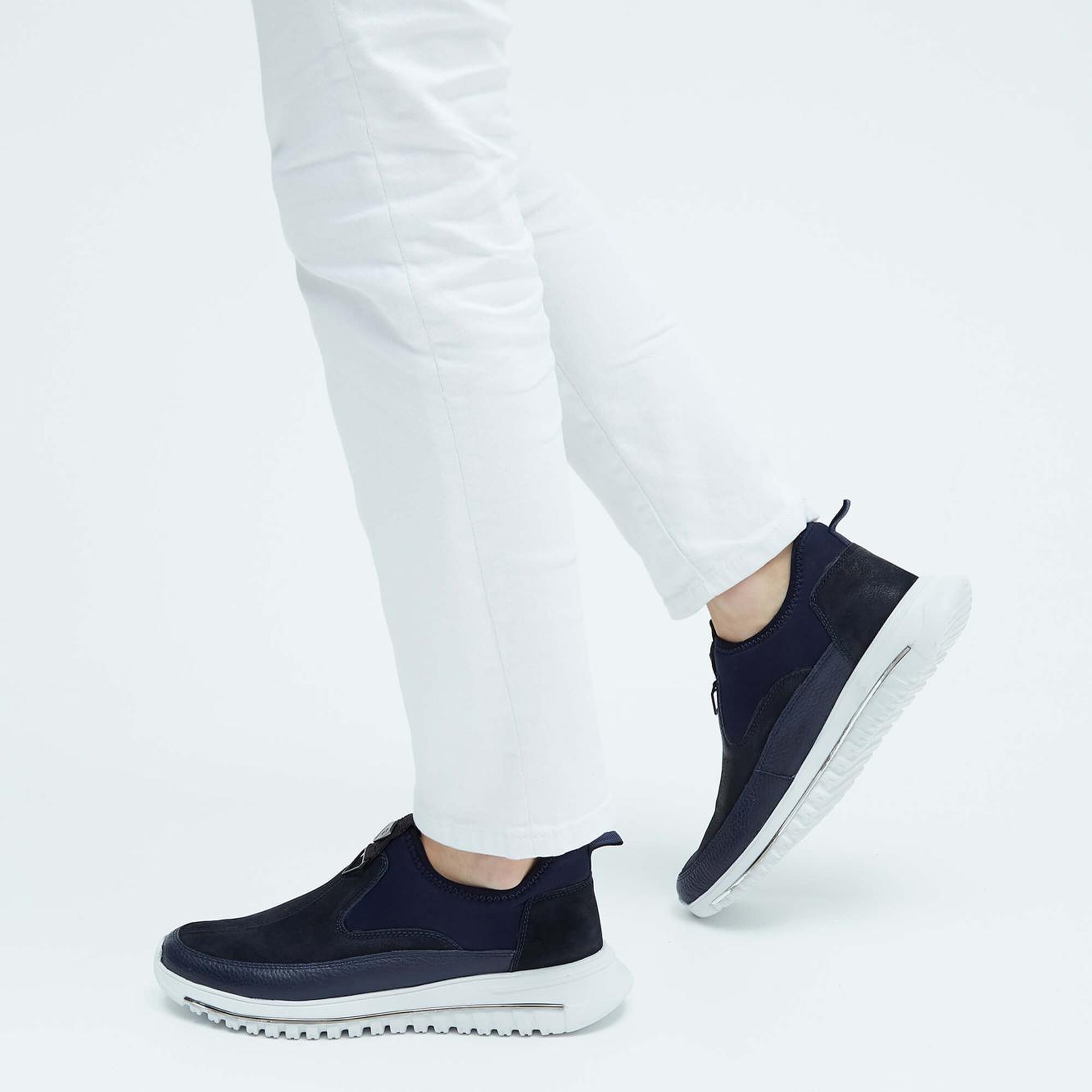 Tamer Tanca Erkek Hakiki Deri Lacivert Sneakers & Spor Ayakkabı