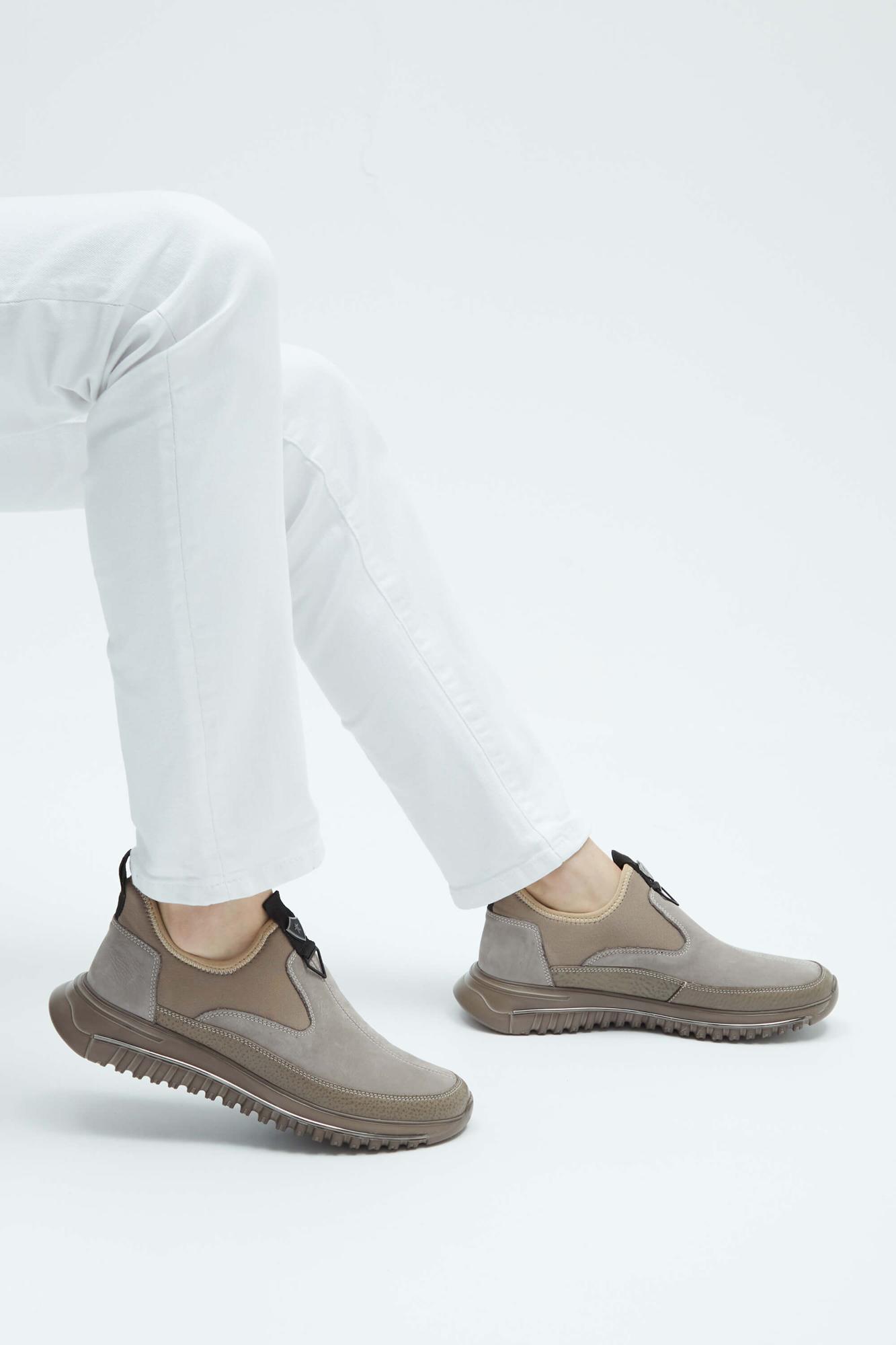 Tamer Tanca Erkek Hakiki Deri Vizon Sneakers & Spor Ayakkabı