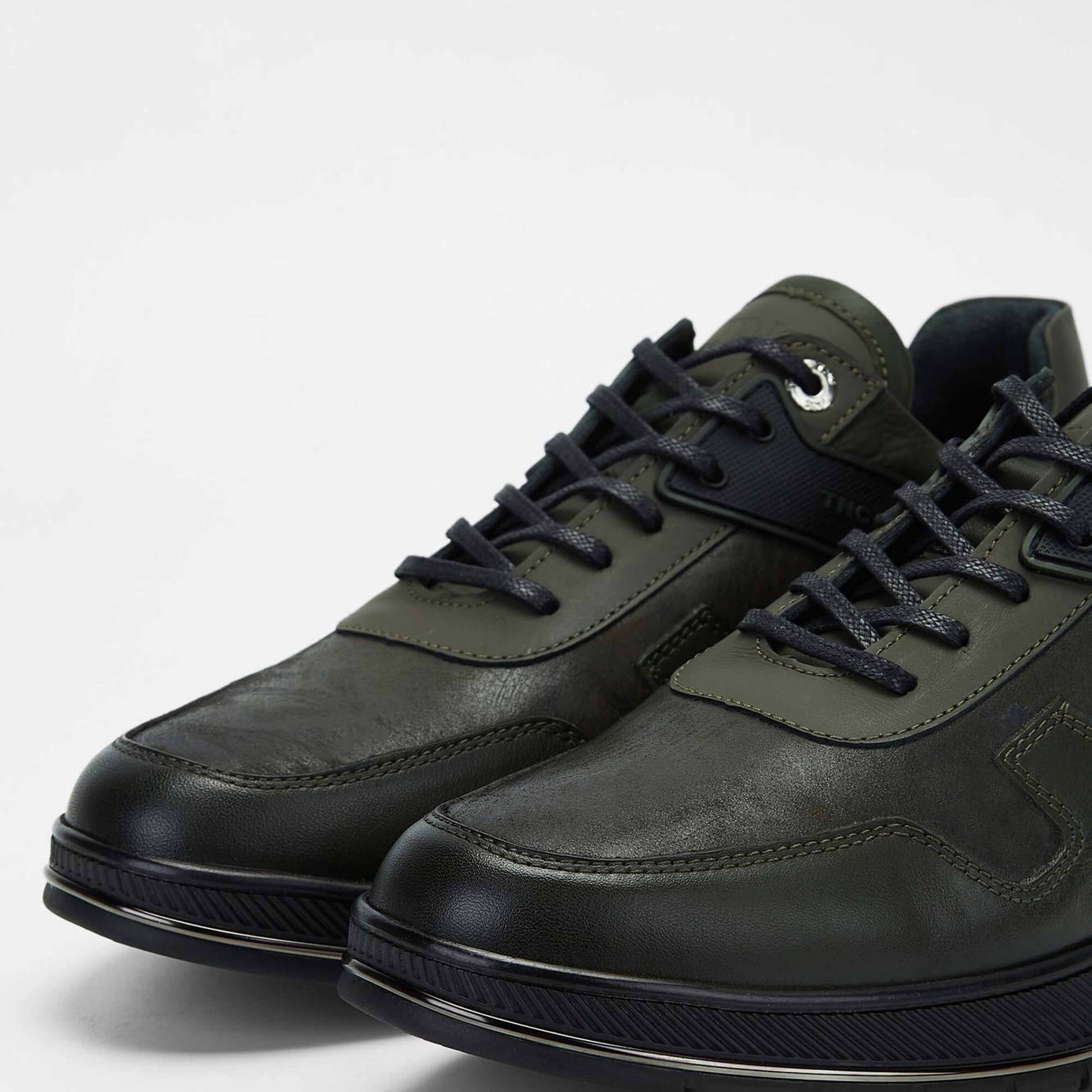 Tamer Tanca Erkek Hakiki Deri Haki Sneakers & Spor Ayakkabı