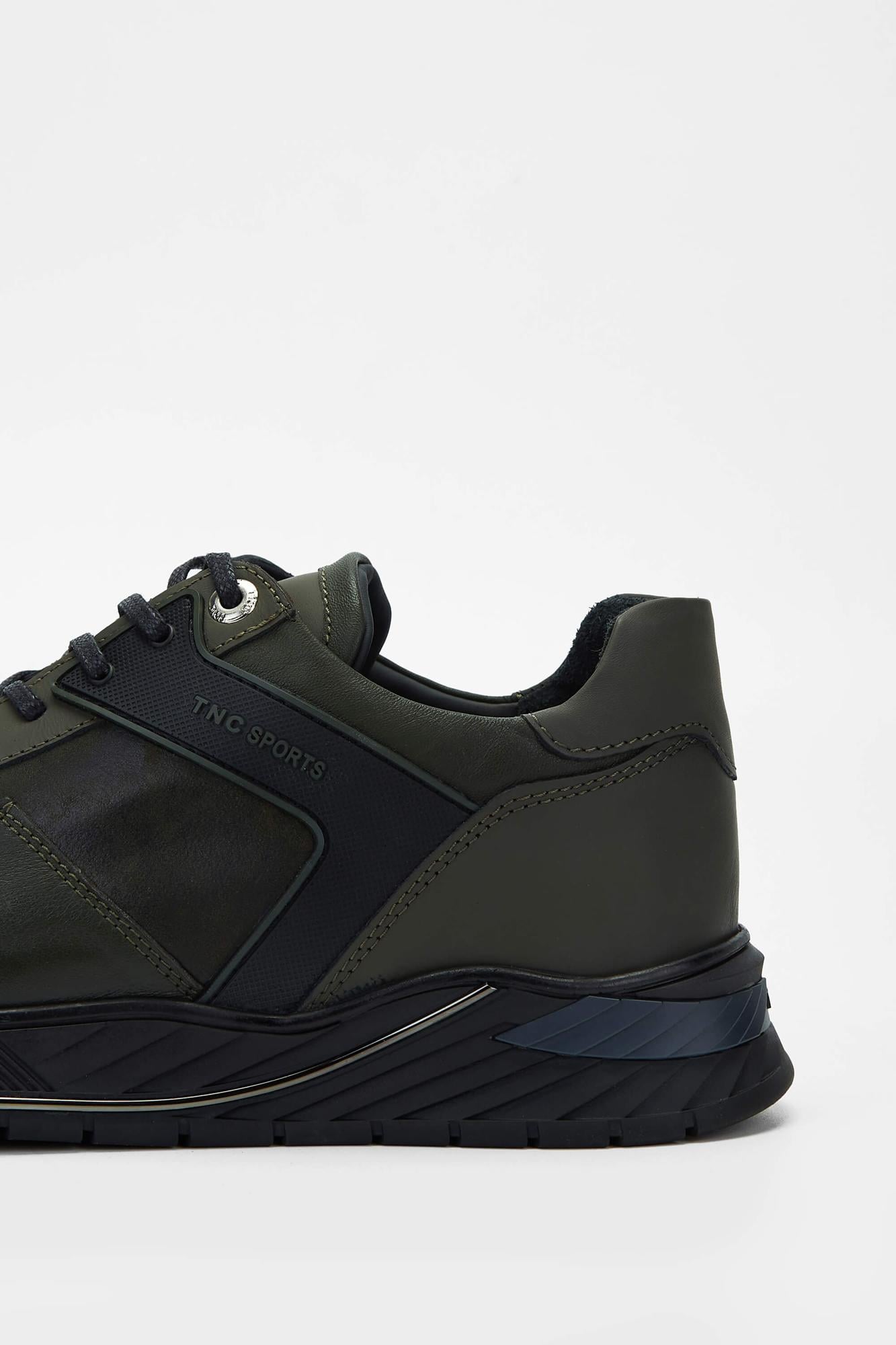 Tamer Tanca Erkek Hakiki Deri Haki Sneakers & Spor Ayakkabı