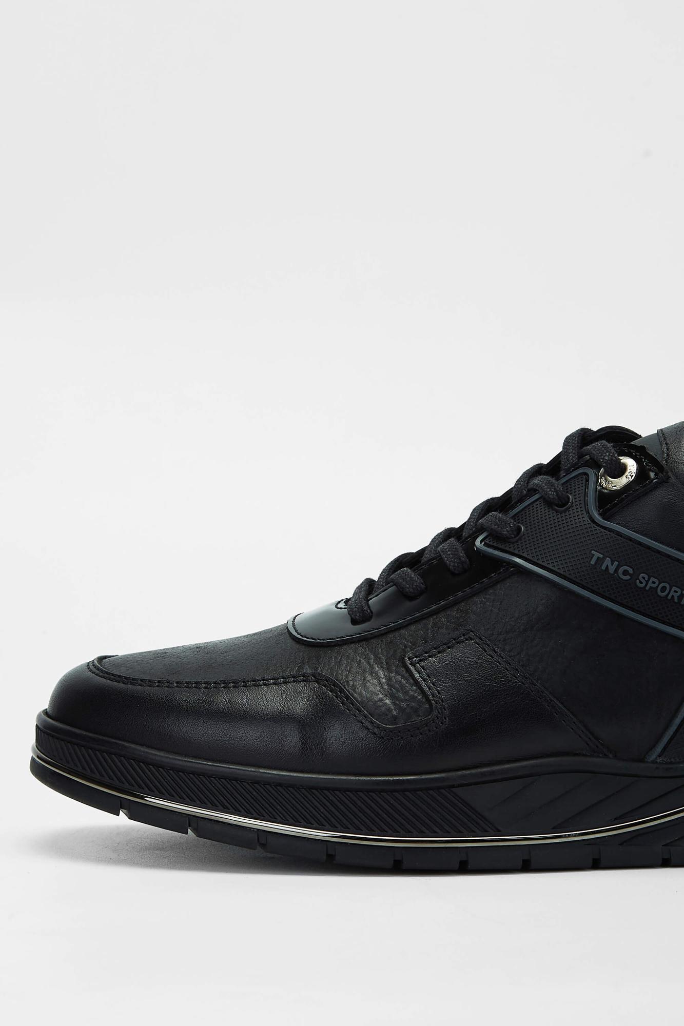 Tamer Tanca Erkek Hakiki Deri Siyah Sneakers & Spor Ayakkabı