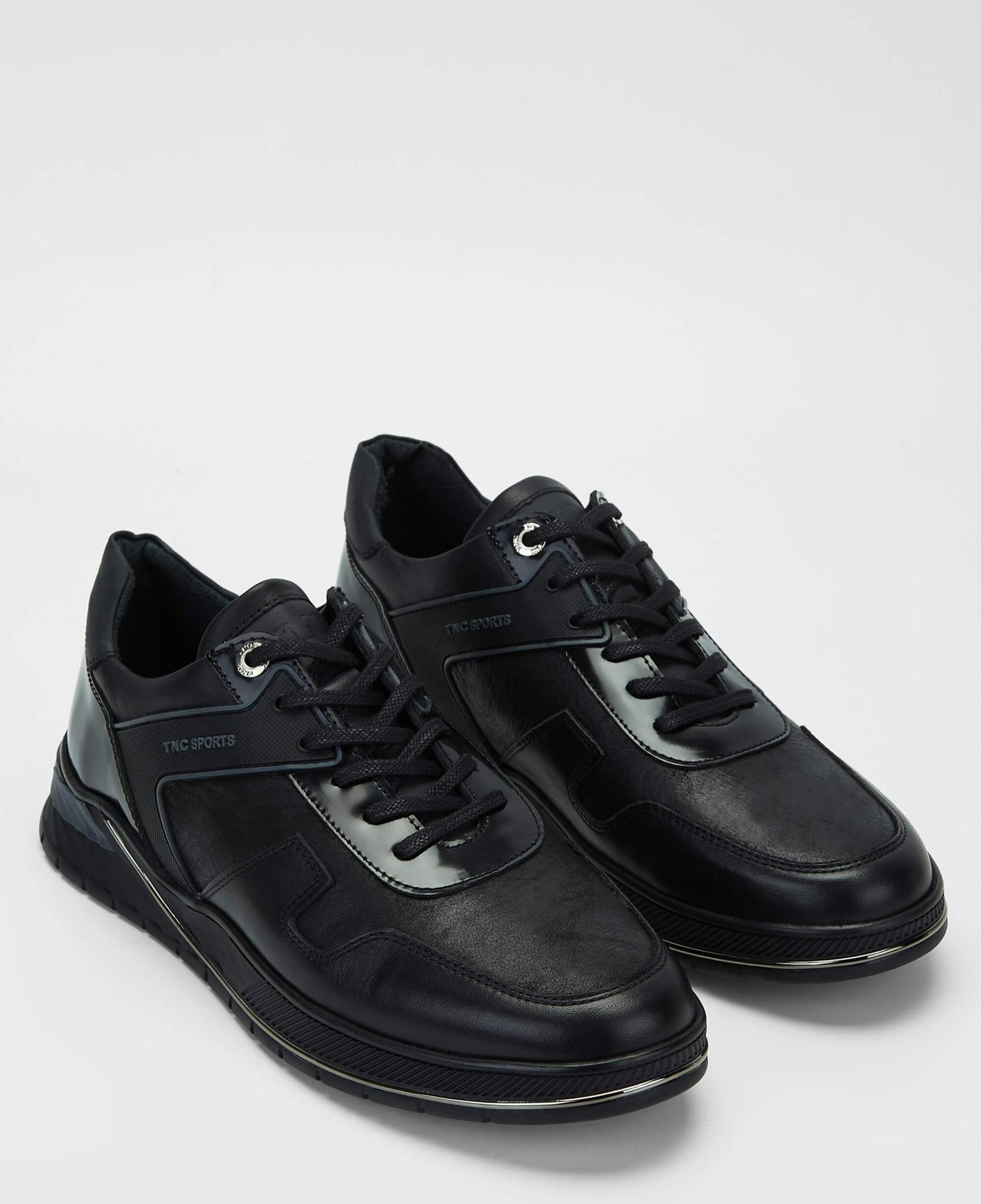 Tamer Tanca Erkek Hakiki Deri Siyah Sneakers & Spor Ayakkabı