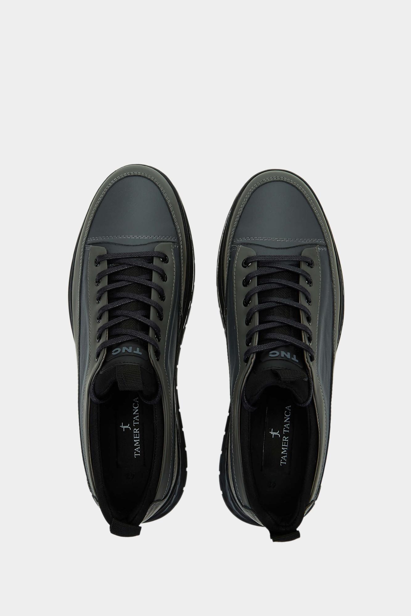 Tamer Tanca Erkek Hakiki Deri Gri Sneakers & Spor Ayakkabı