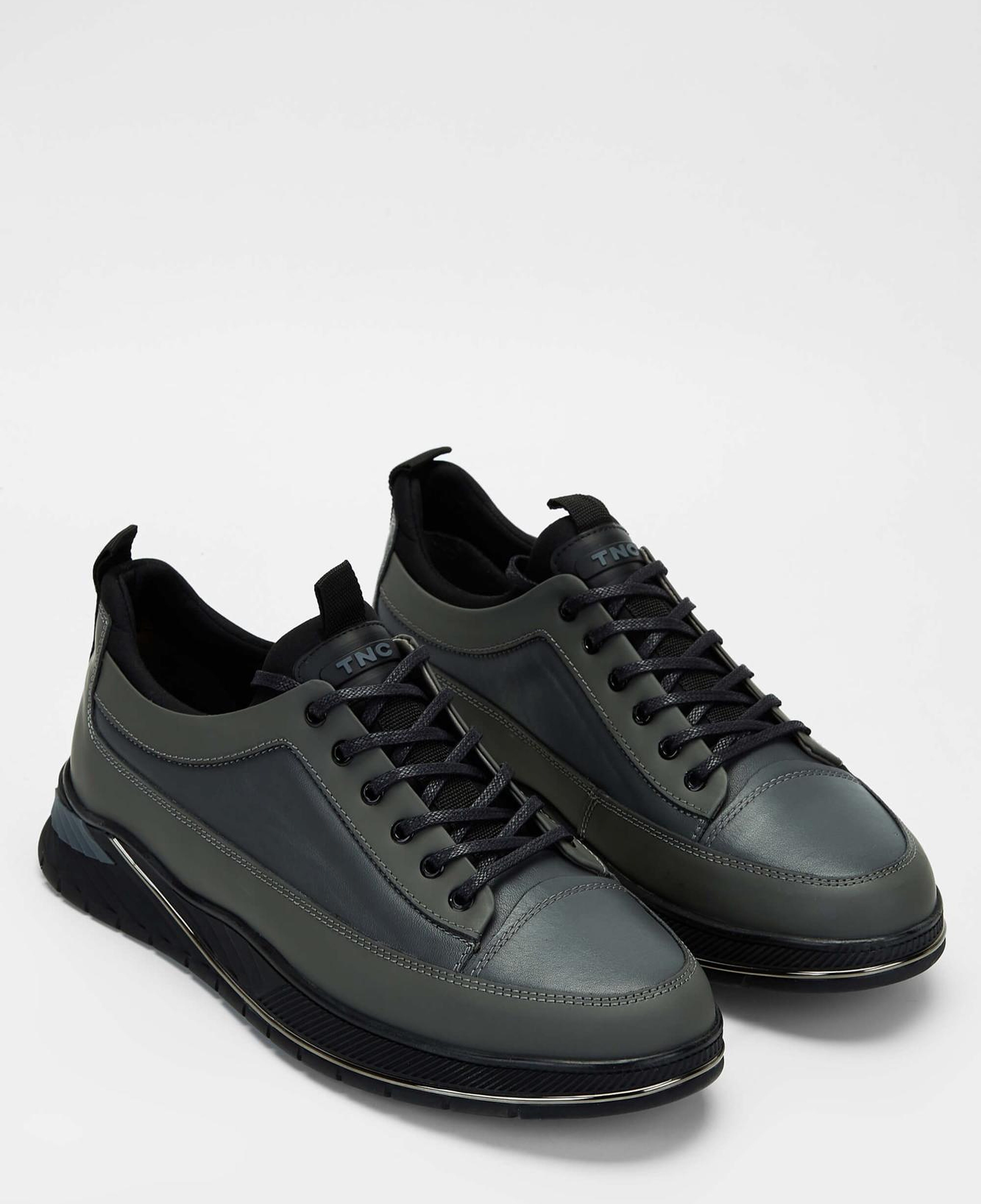 Tamer Tanca Erkek Hakiki Deri Gri Sneakers & Spor Ayakkabı