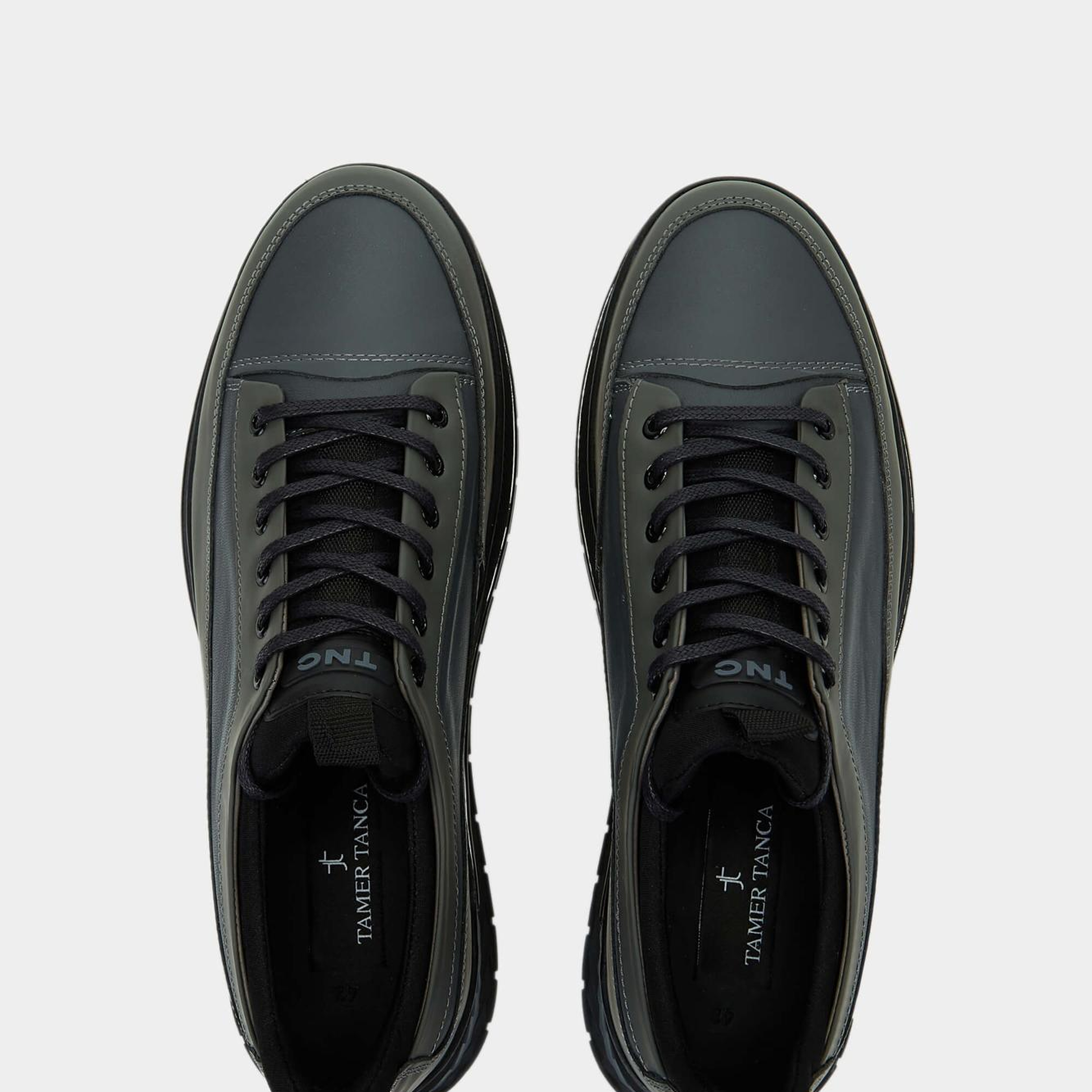 Tamer Tanca Erkek Hakiki Deri Gri Sneakers & Spor Ayakkabı