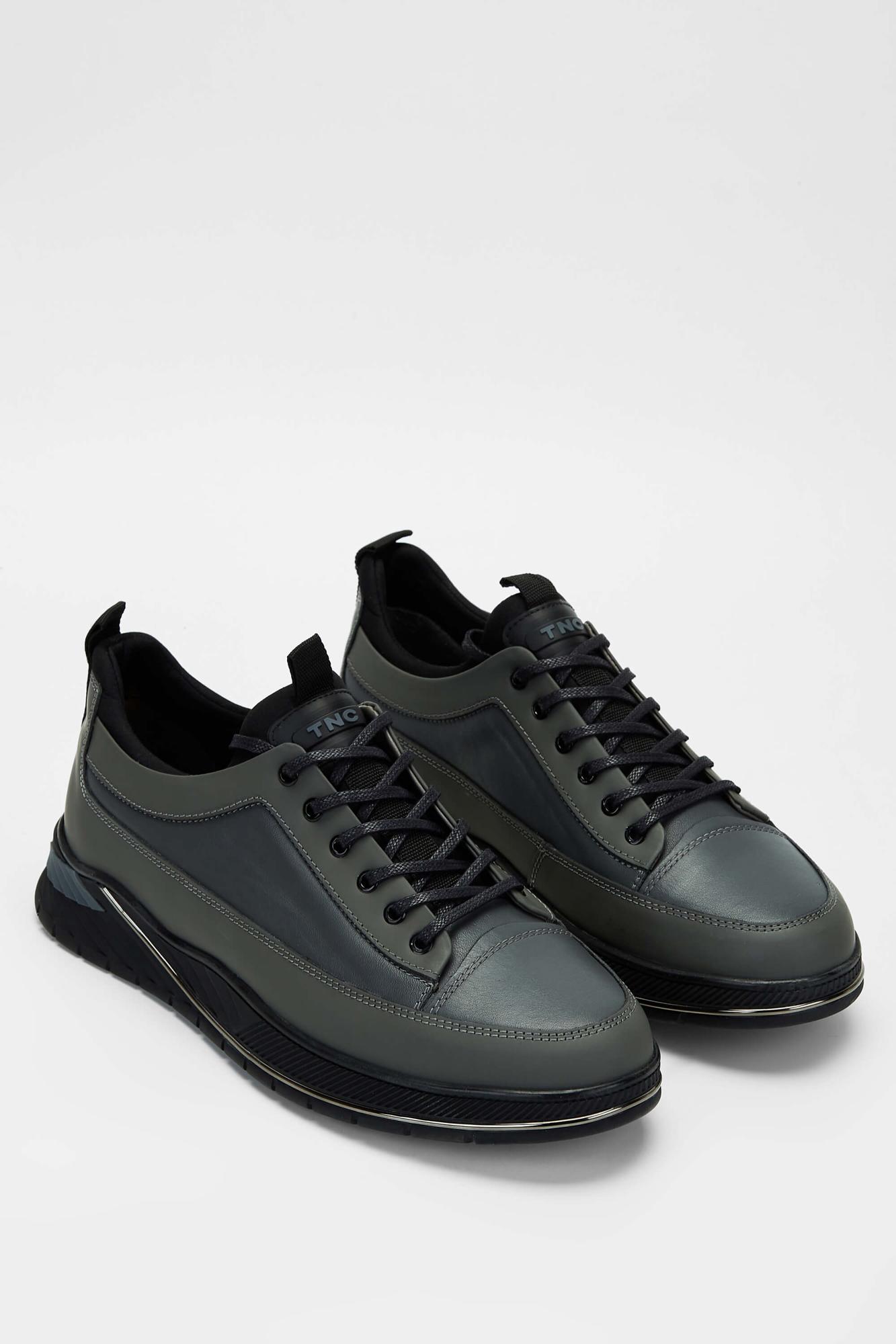 Tamer Tanca Erkek Hakiki Deri Gri Sneakers & Spor Ayakkabı