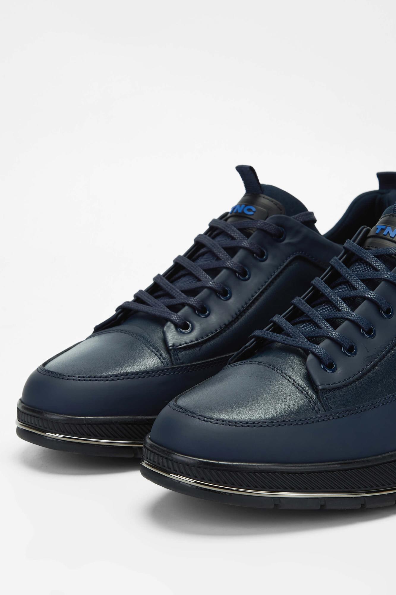 Tamer Tanca Erkek Hakiki Deri Lacivert Sneakers & Spor Ayakkabı