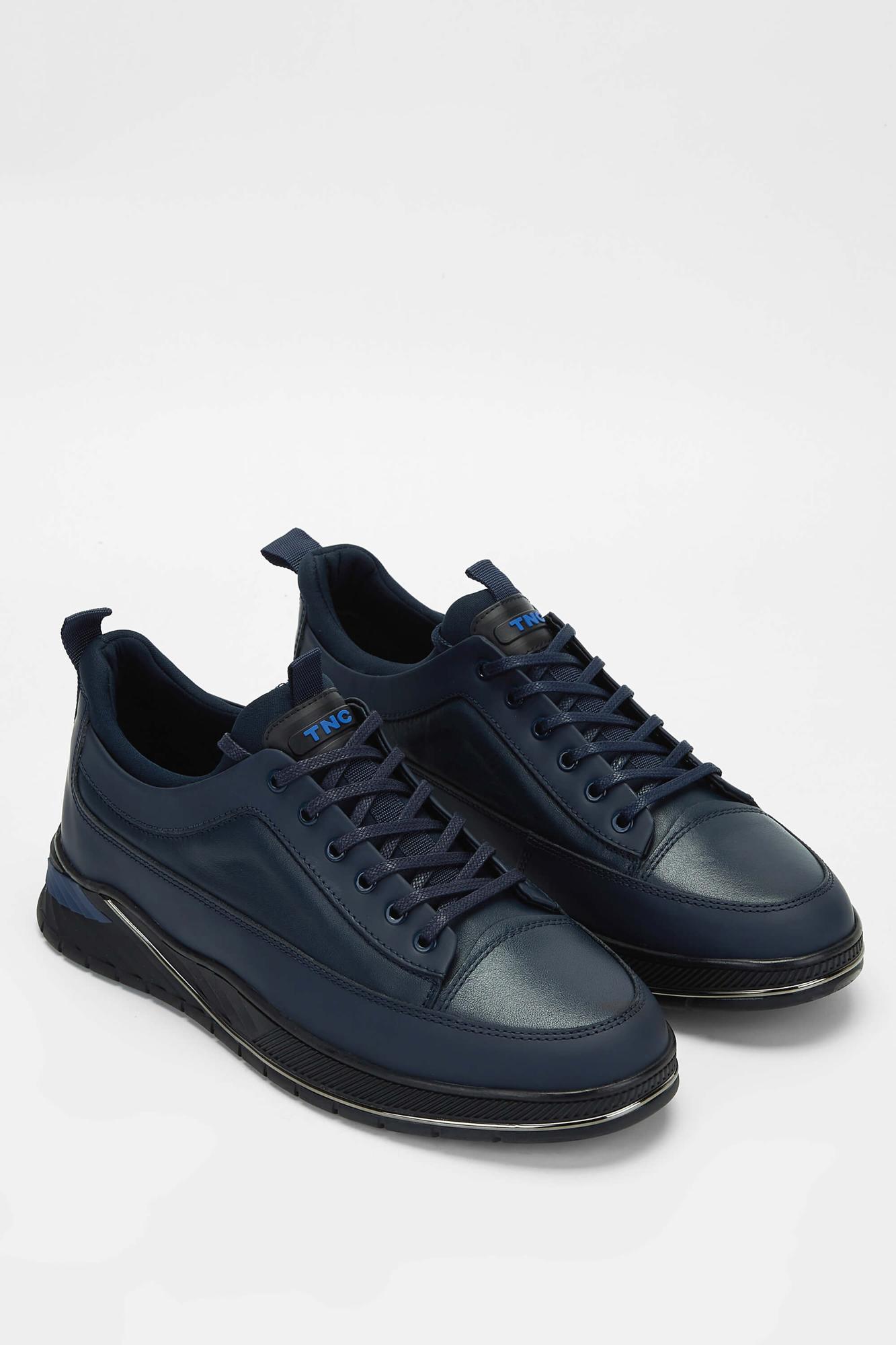 Tamer Tanca Erkek Hakiki Deri Lacivert Sneakers & Spor Ayakkabı