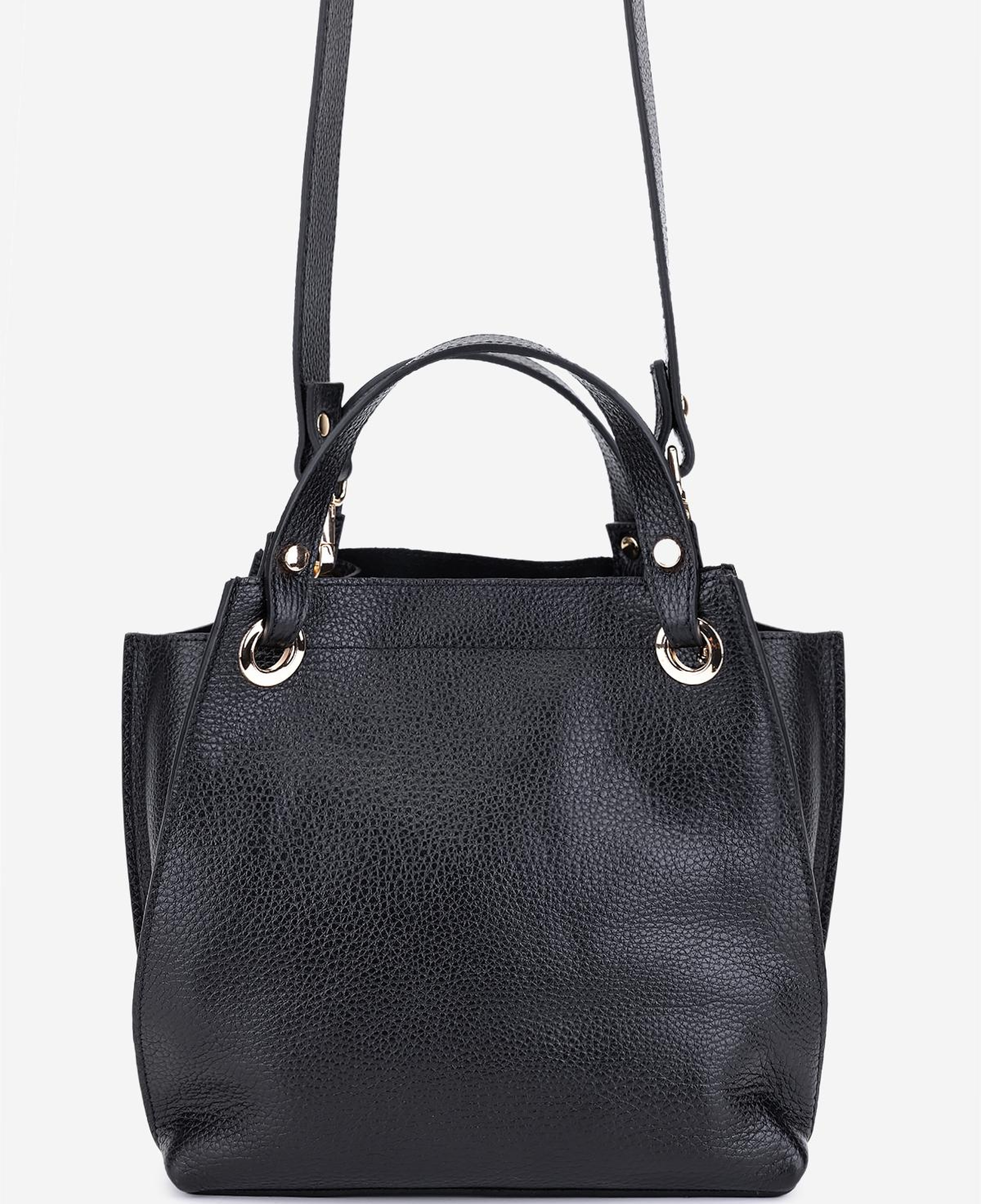 Valmenti Kadın Hakiki Deri Siyah Floter Kol Çantası