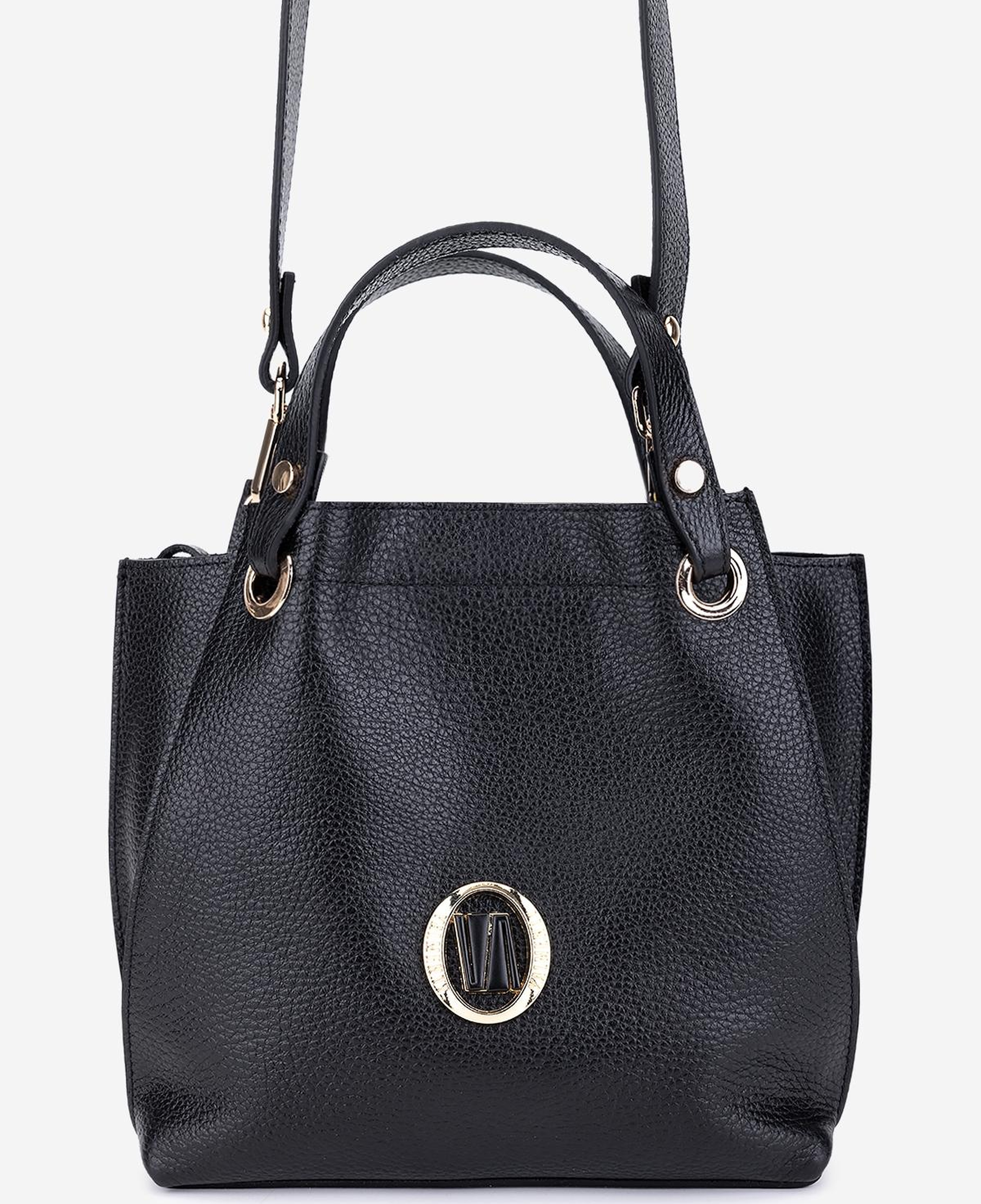 Valmenti Kadın Hakiki Deri Siyah Floter Kol Çantası