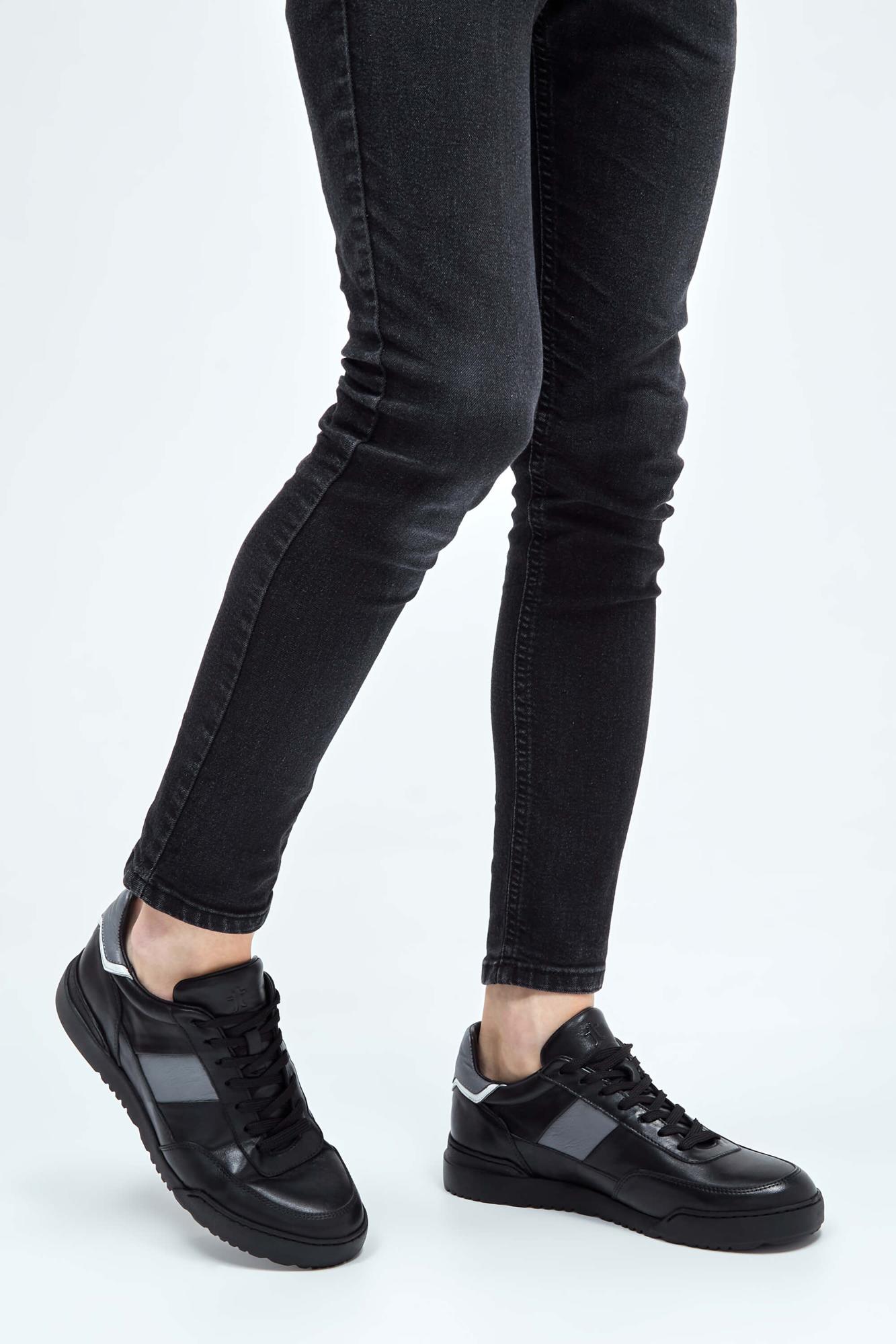 Tamer Tanca Erkek Hakiki Deri Siyah Sneakers & Spor Ayakkabı