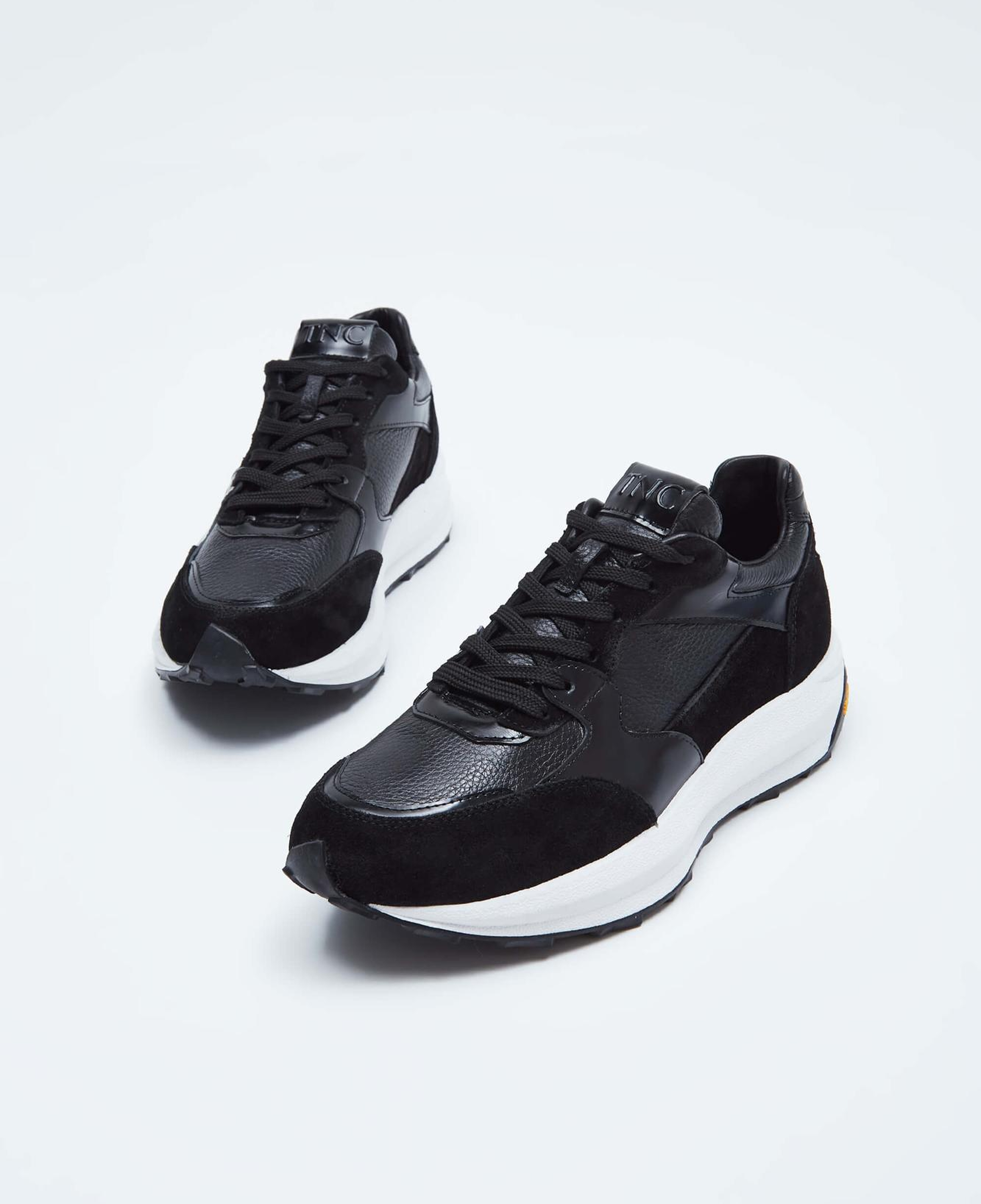 Tamer Tanca Erkek Hakiki Deri Siyah Süet Sneakers & Spor Ayakkabı