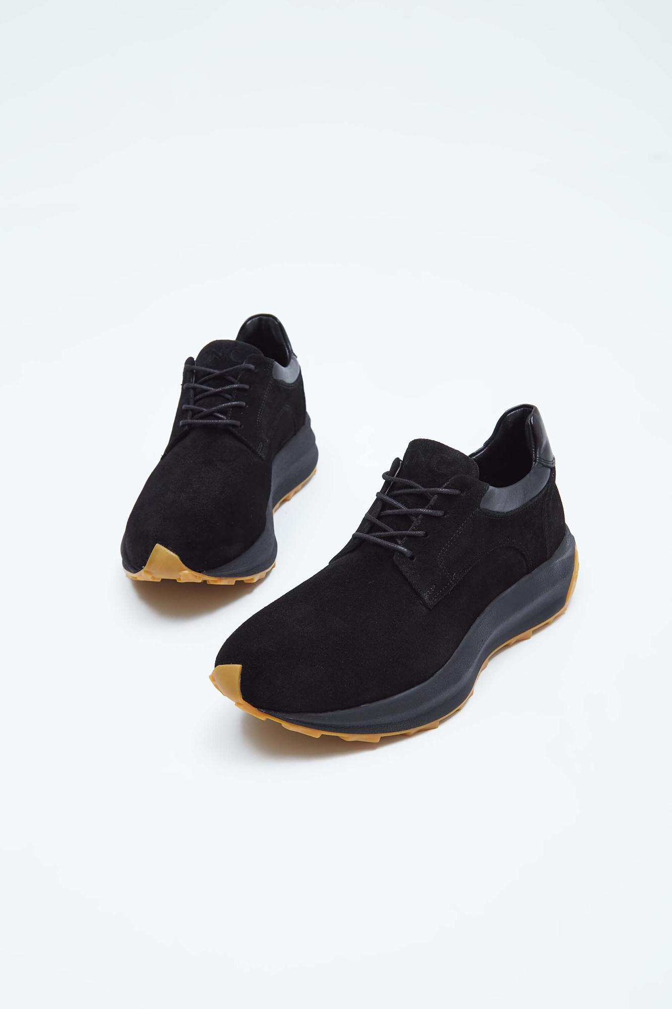 Tamer Tanca Erkek Hakiki Deri Siyah Sneakers & Spor Ayakkabı