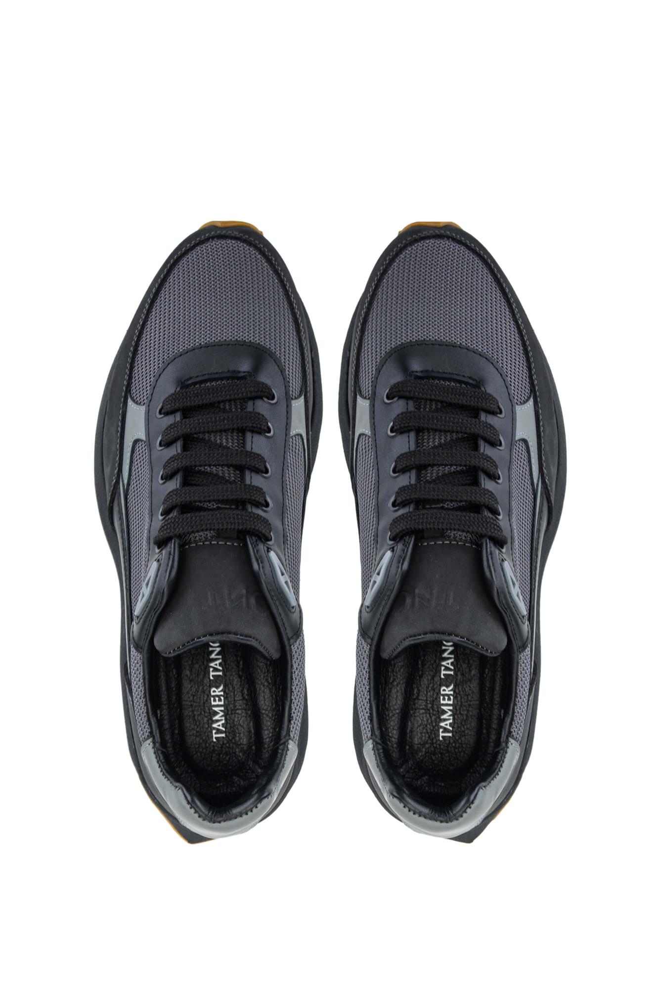 Tamer Tanca Erkek Hakiki Deri Gri Sneakers & Spor Ayakkabı