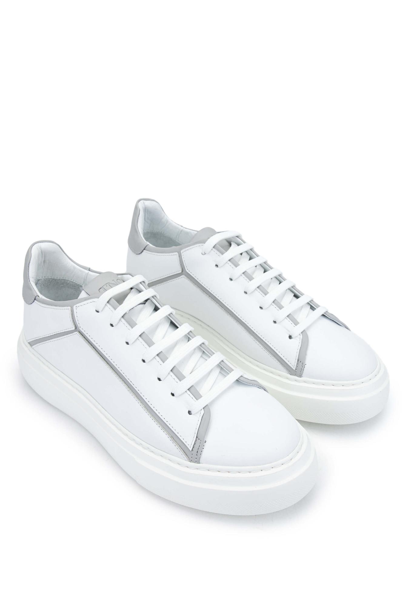 Tamer Tanca Erkek Hakiki Deri Beyaz Sneakers & Spor Ayakkabı