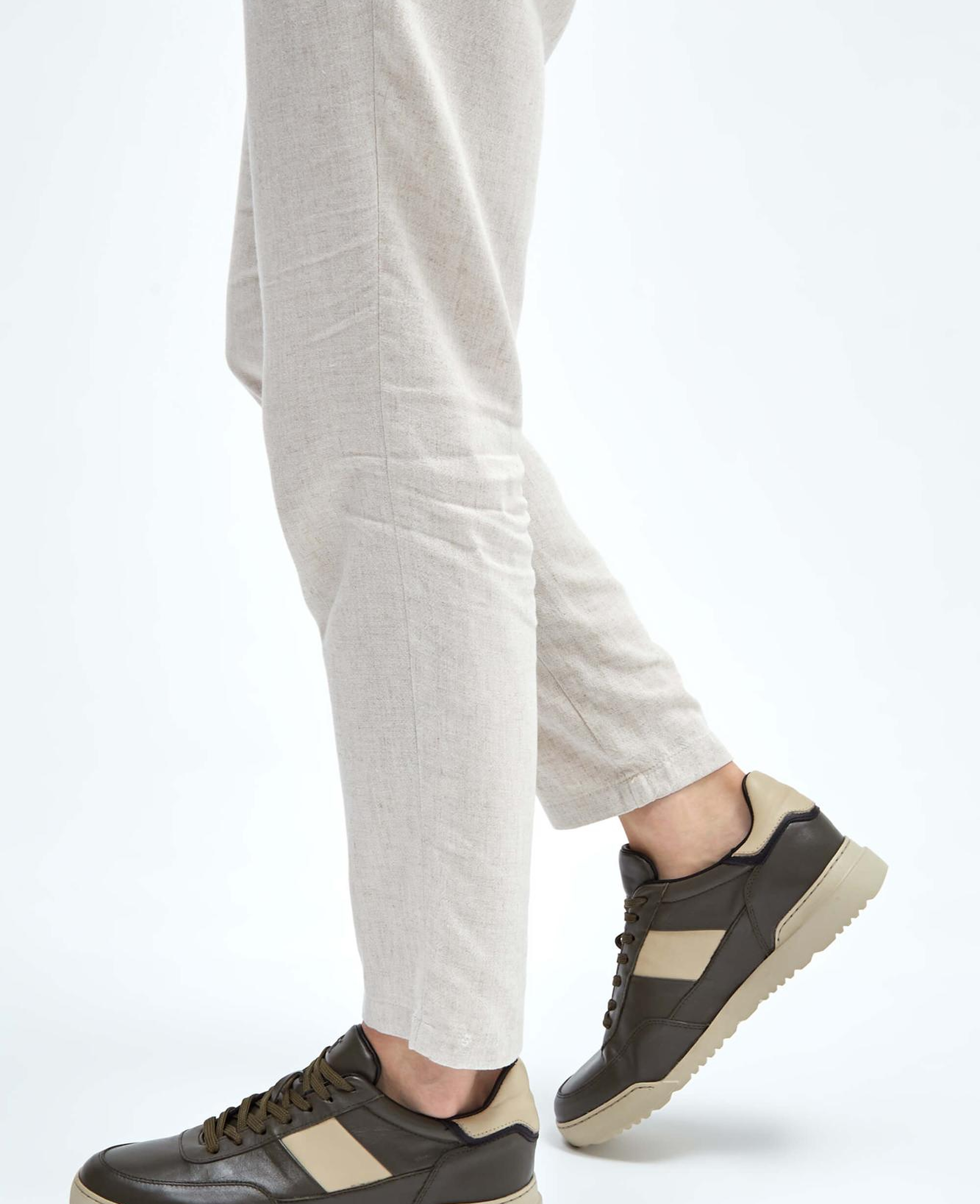 Tamer Tanca Erkek Hakiki Deri Haki/Vizon Sneakers & Spor Ayakkabı